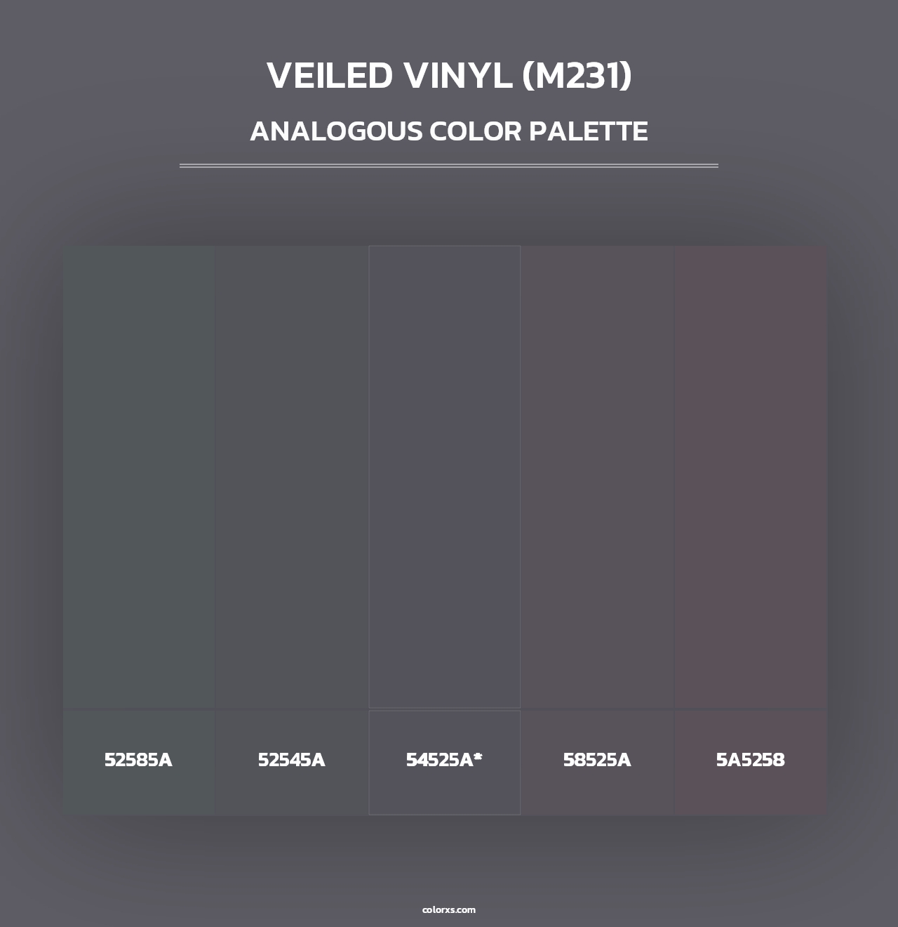 Veiled Vinyl (M231) - Analogous Color Palette
