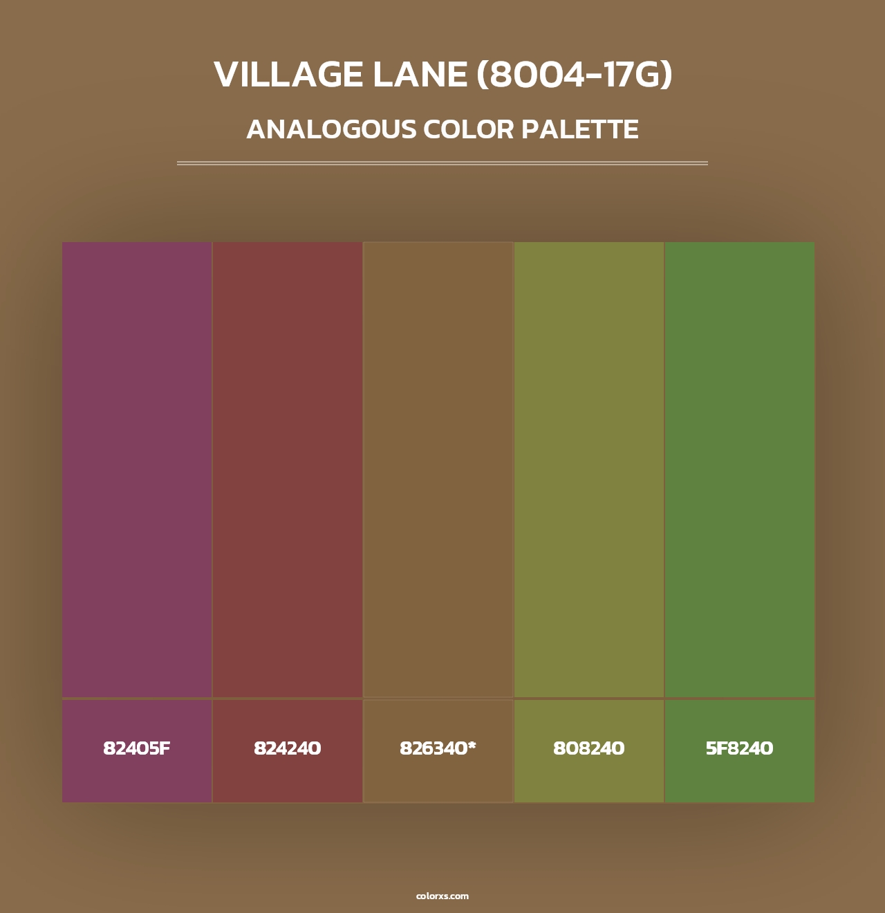 Village Lane (8004-17G) - Analogous Color Palette