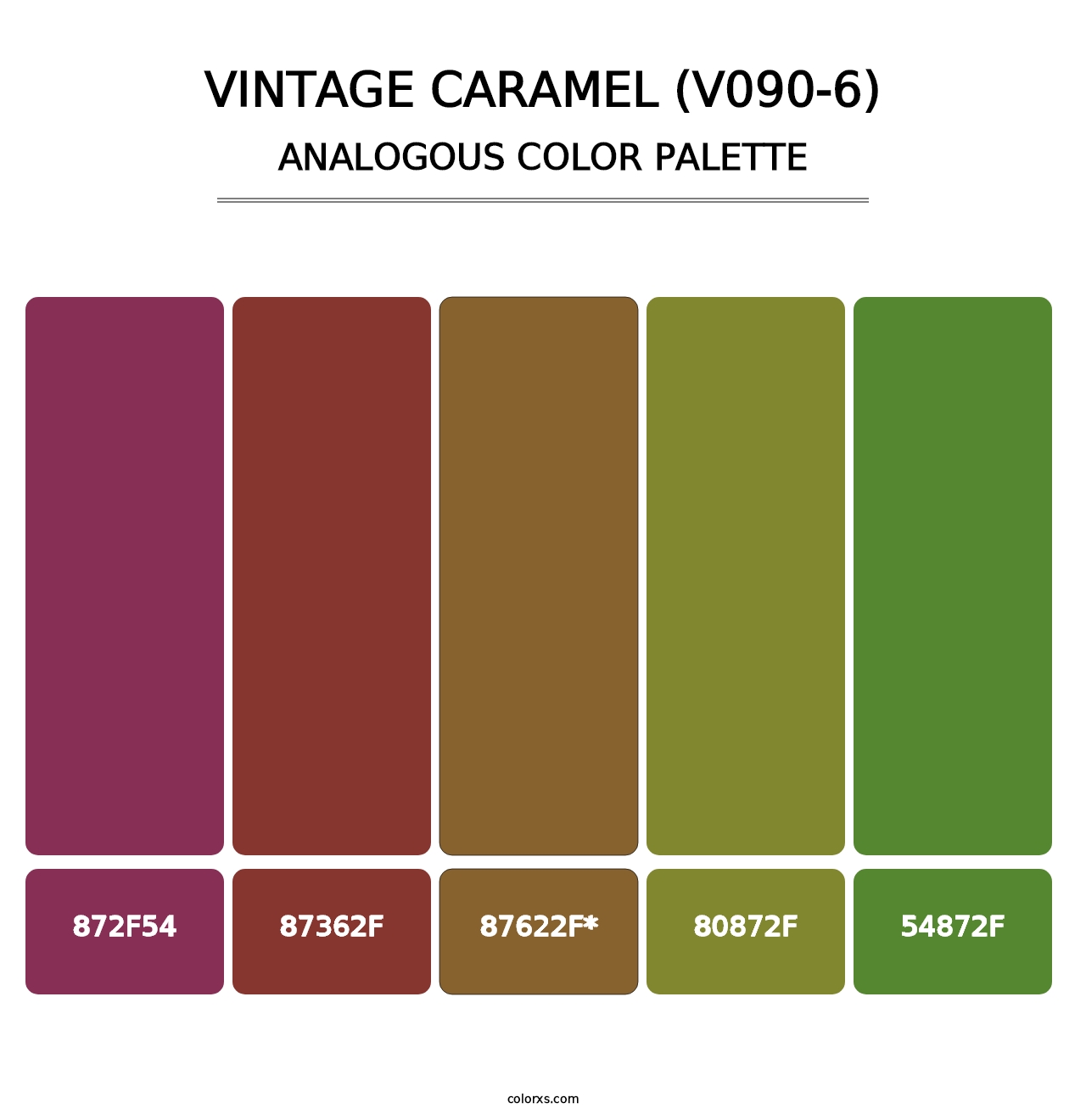 Vintage Caramel (V090-6) - Analogous Color Palette