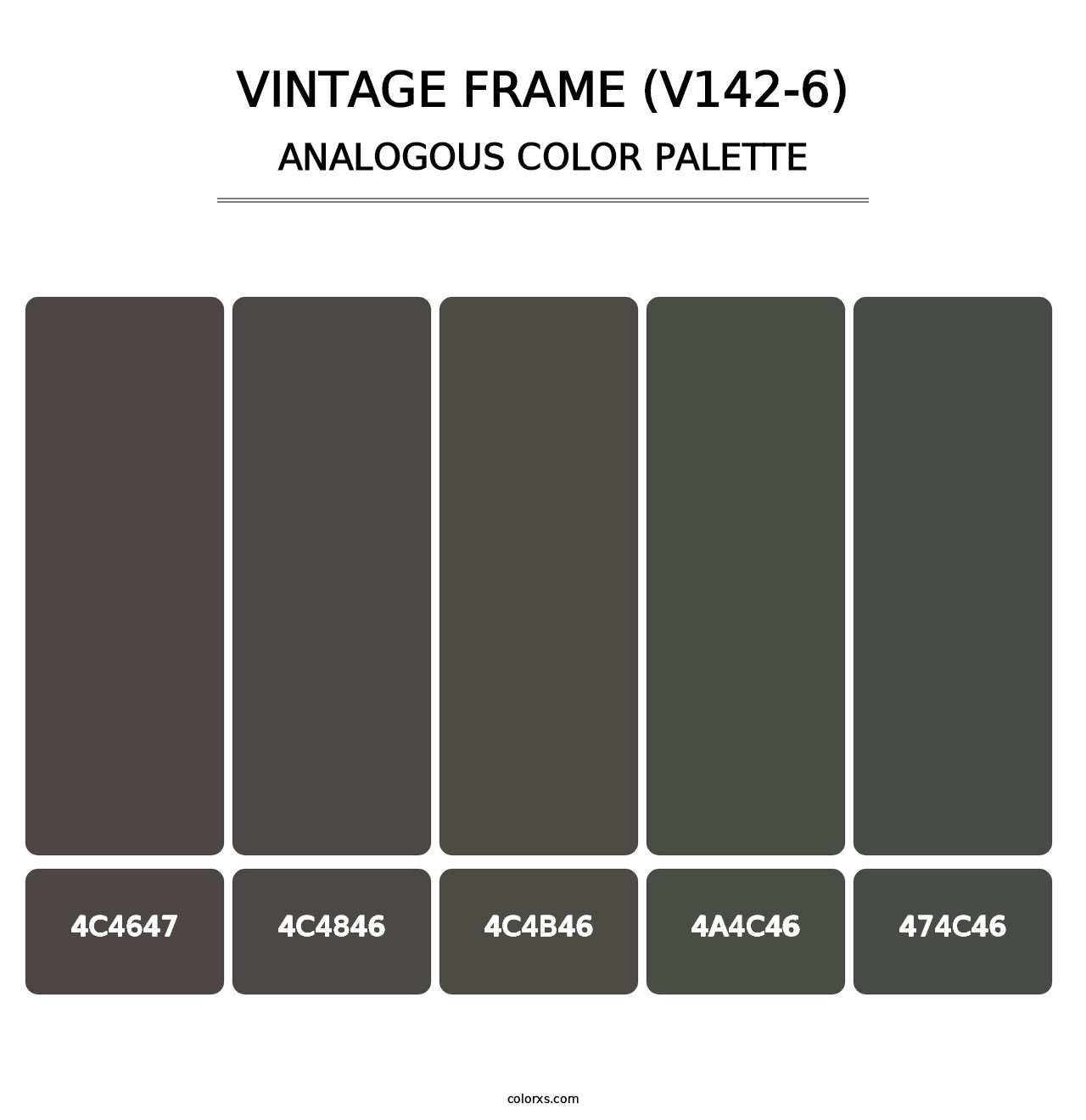Vintage Frame (V142-6) - Analogous Color Palette