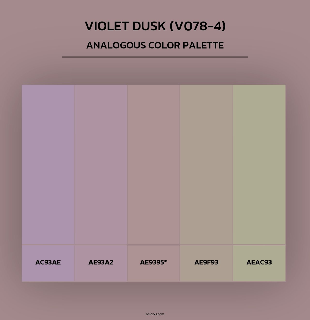Violet Dusk (V078-4) - Analogous Color Palette