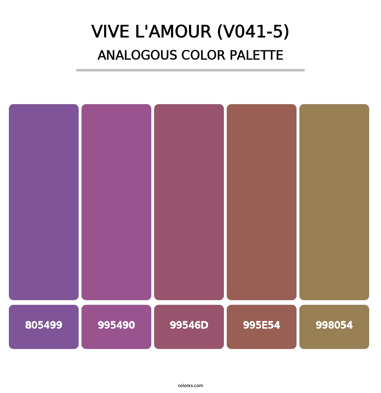 Vive l'amour (V041-5) - Analogous Color Palette