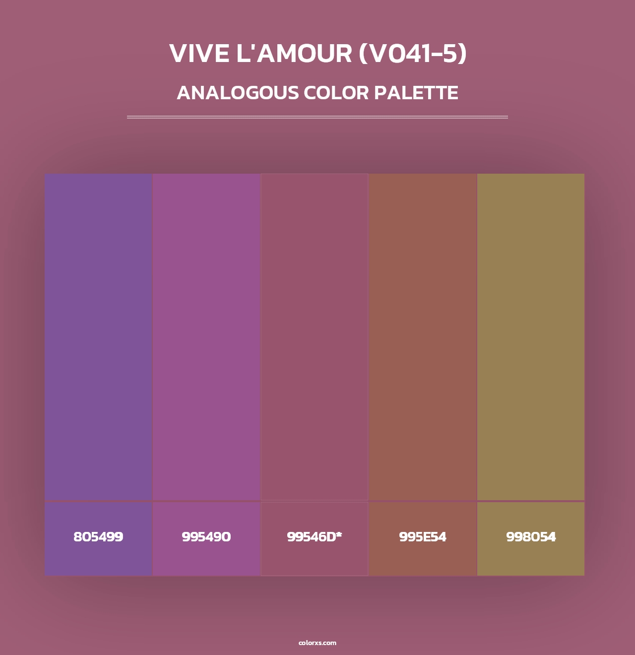 Vive l'amour (V041-5) - Analogous Color Palette