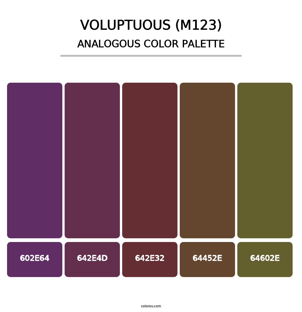 Voluptuous (M123) - Analogous Color Palette