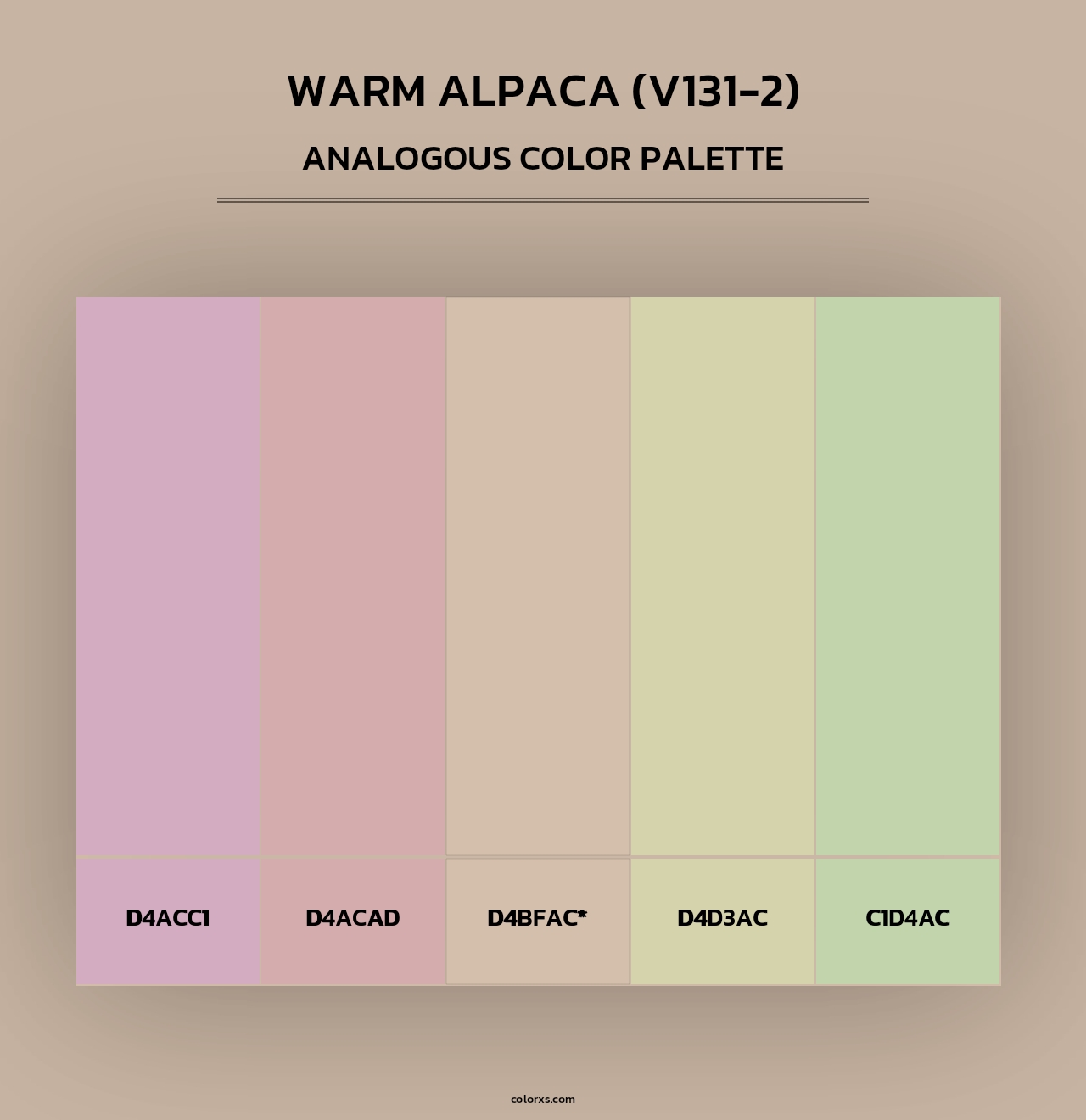Warm Alpaca (V131-2) - Analogous Color Palette