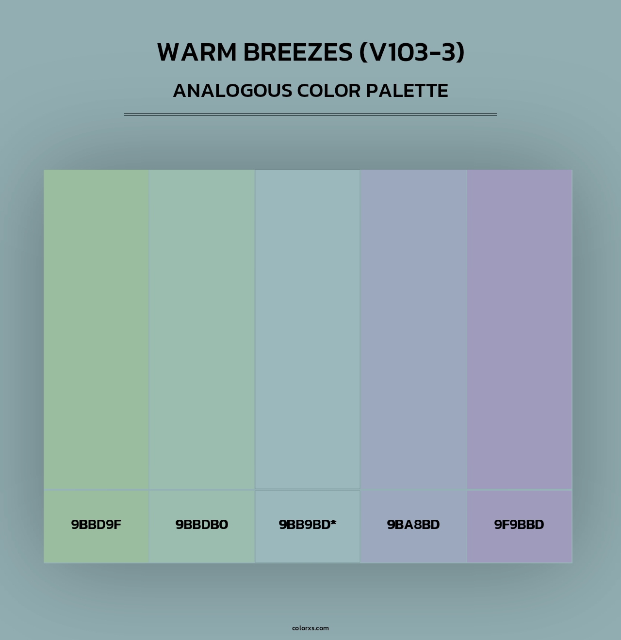 Warm Breezes (V103-3) - Analogous Color Palette