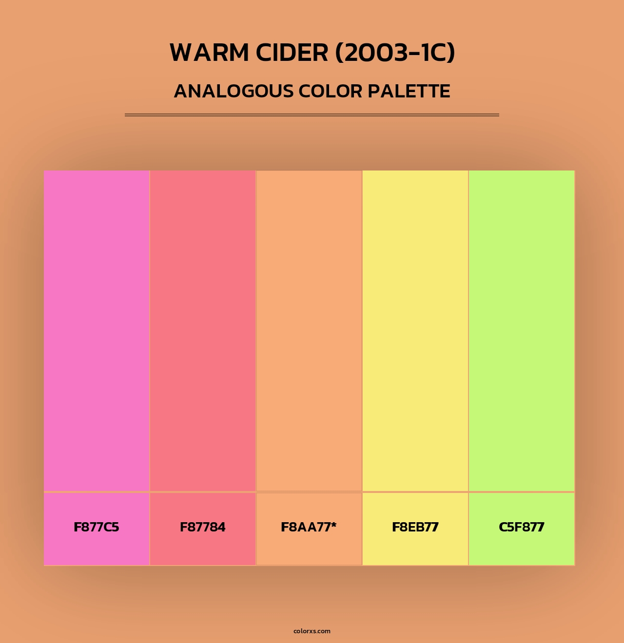 Warm Cider (2003-1C) - Analogous Color Palette