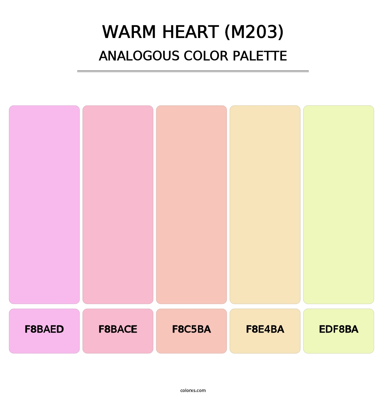 Warm Heart (M203) - Analogous Color Palette