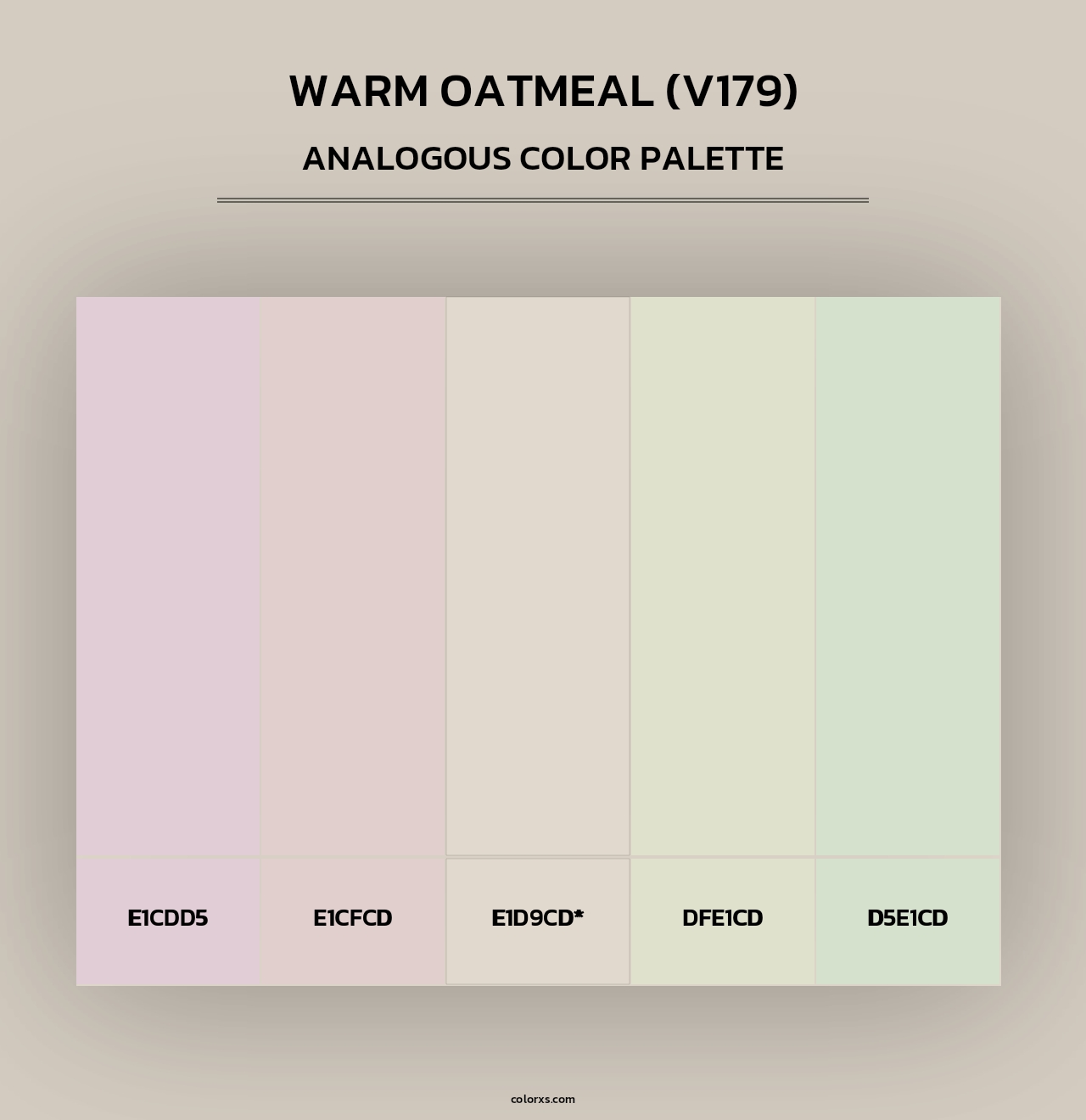 Warm Oatmeal (V179) - Analogous Color Palette