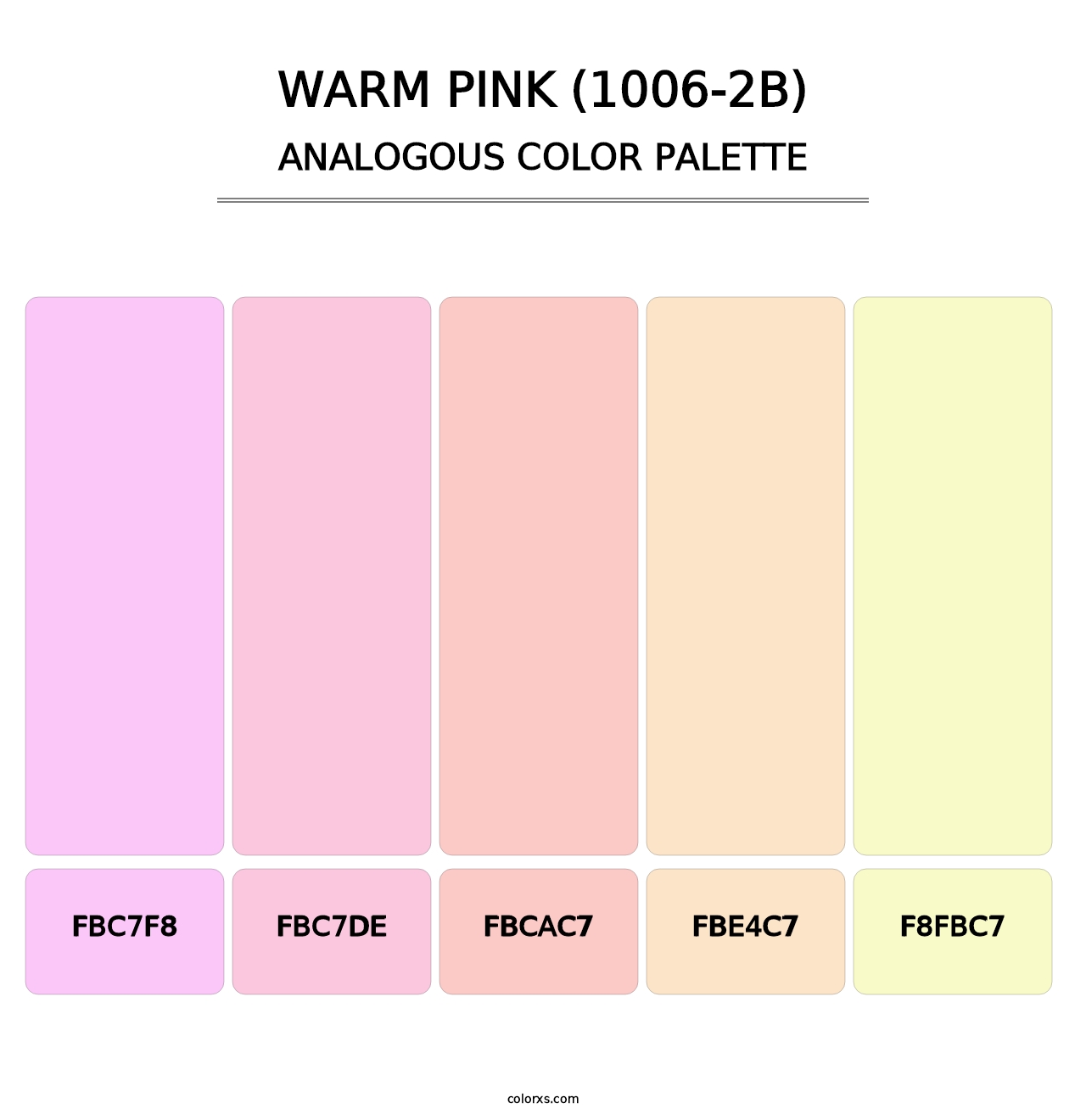 Warm Pink (1006-2B) - Analogous Color Palette