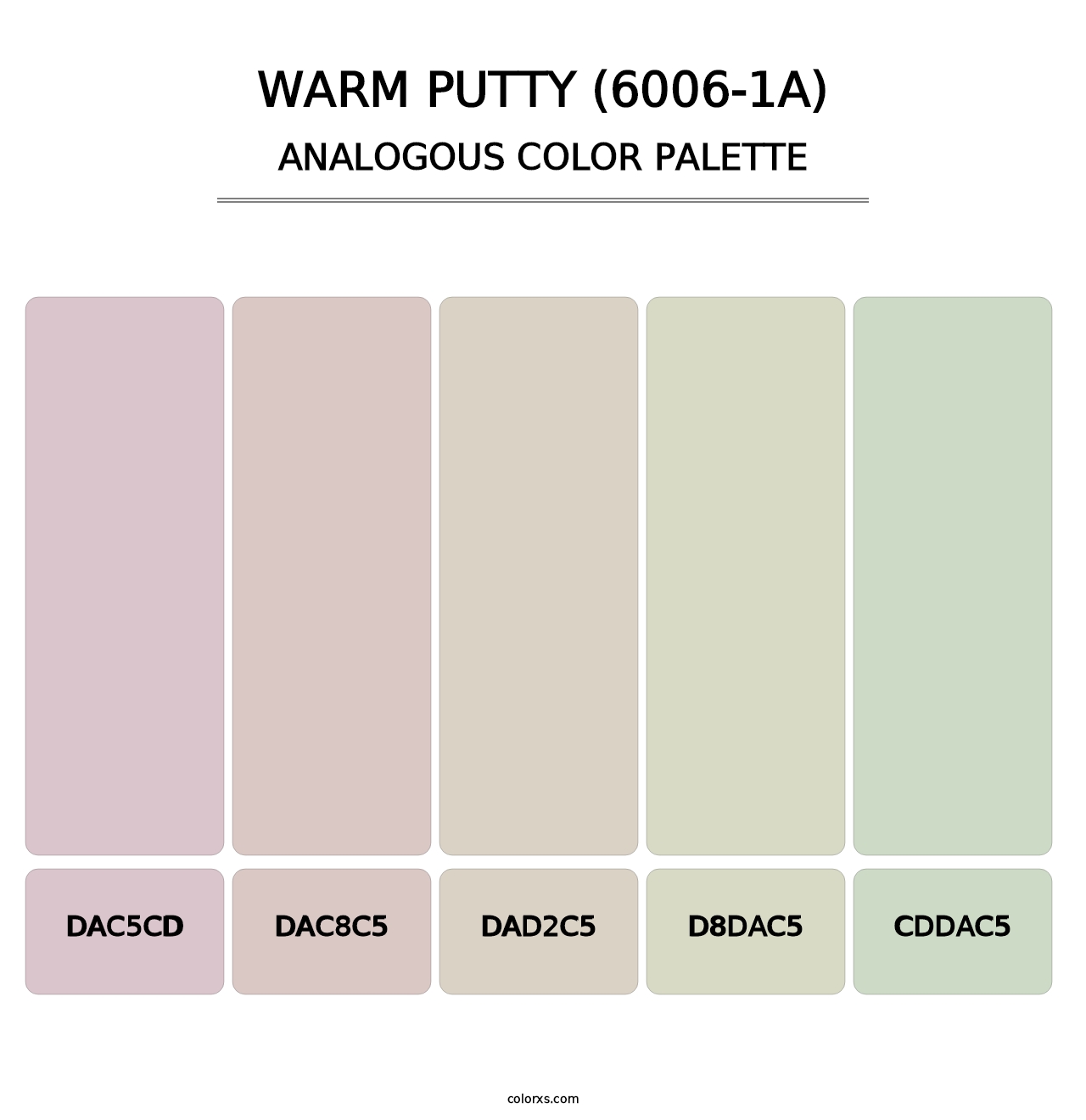 Warm Putty (6006-1A) - Analogous Color Palette