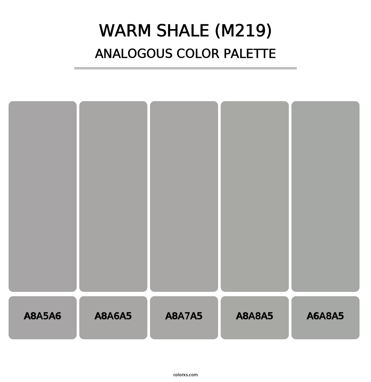 Warm Shale (M219) - Analogous Color Palette