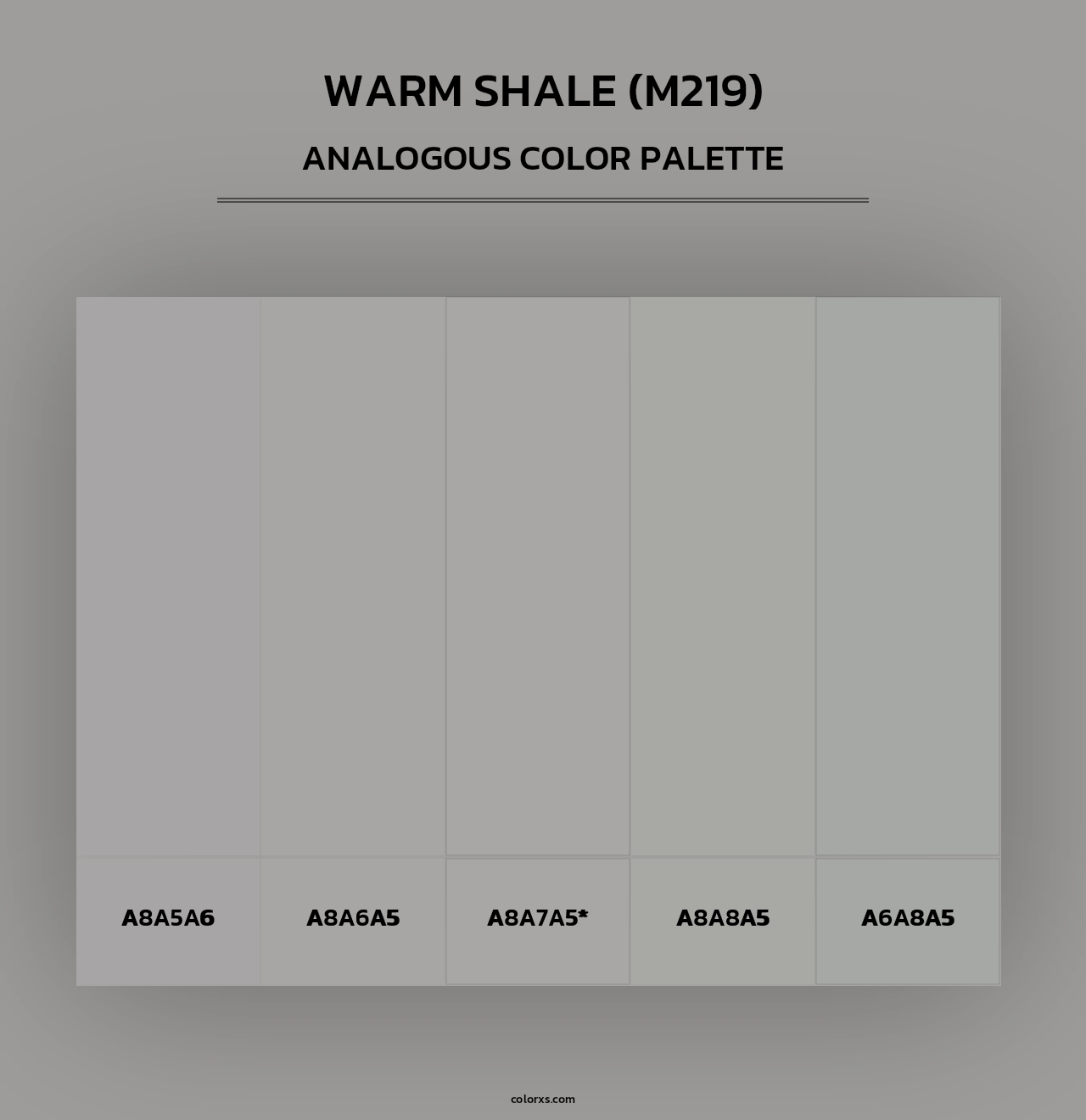 Warm Shale (M219) - Analogous Color Palette