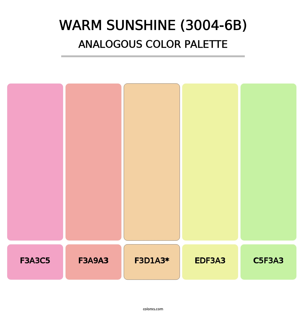 Warm Sunshine (3004-6B) - Analogous Color Palette