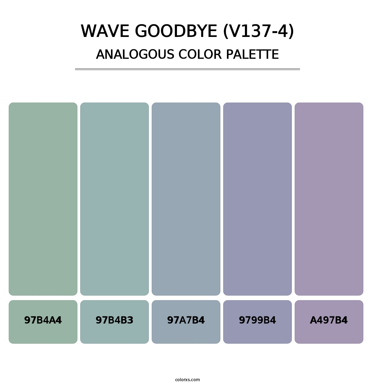Wave Goodbye (V137-4) - Analogous Color Palette
