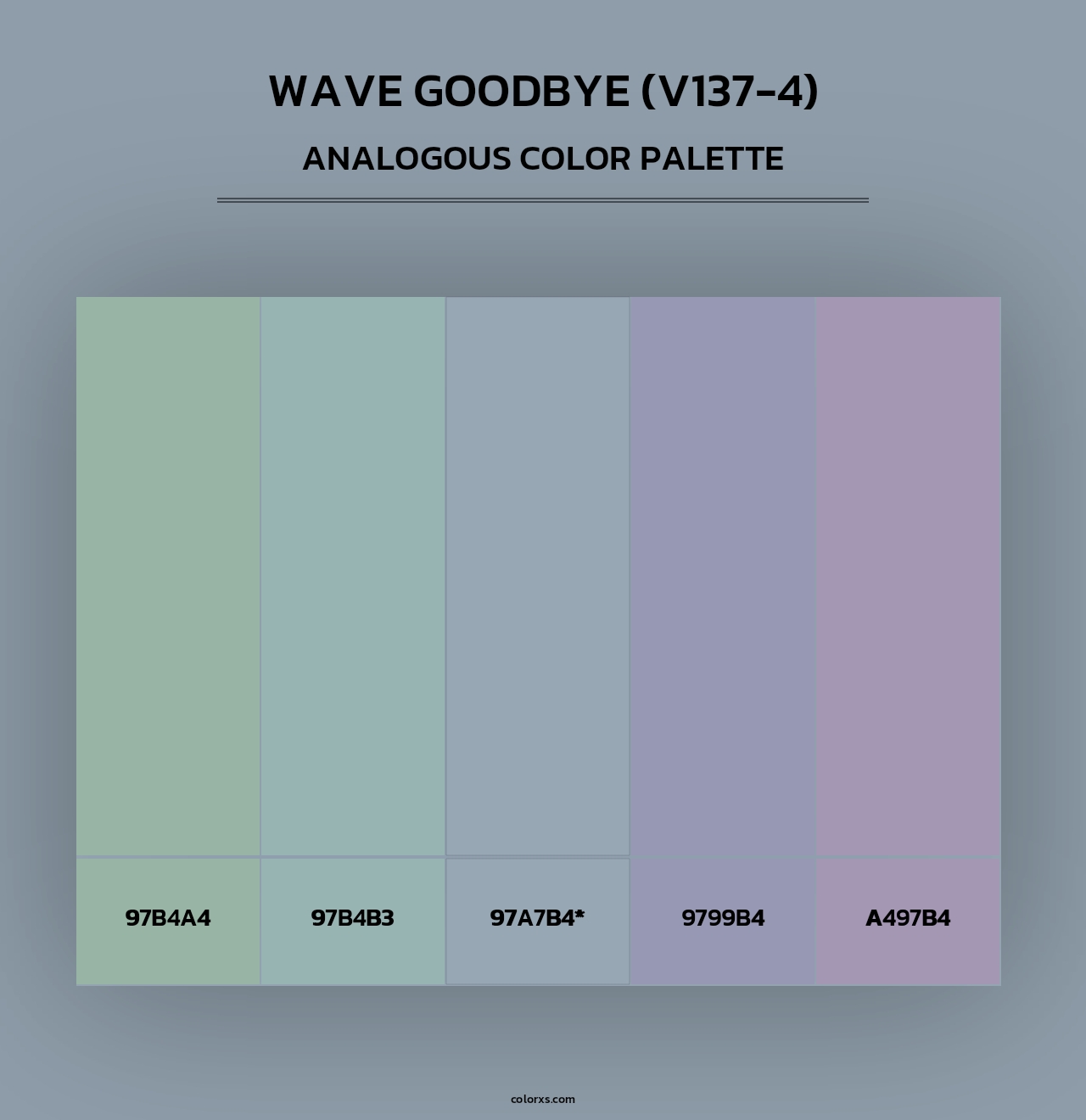 Wave Goodbye (V137-4) - Analogous Color Palette