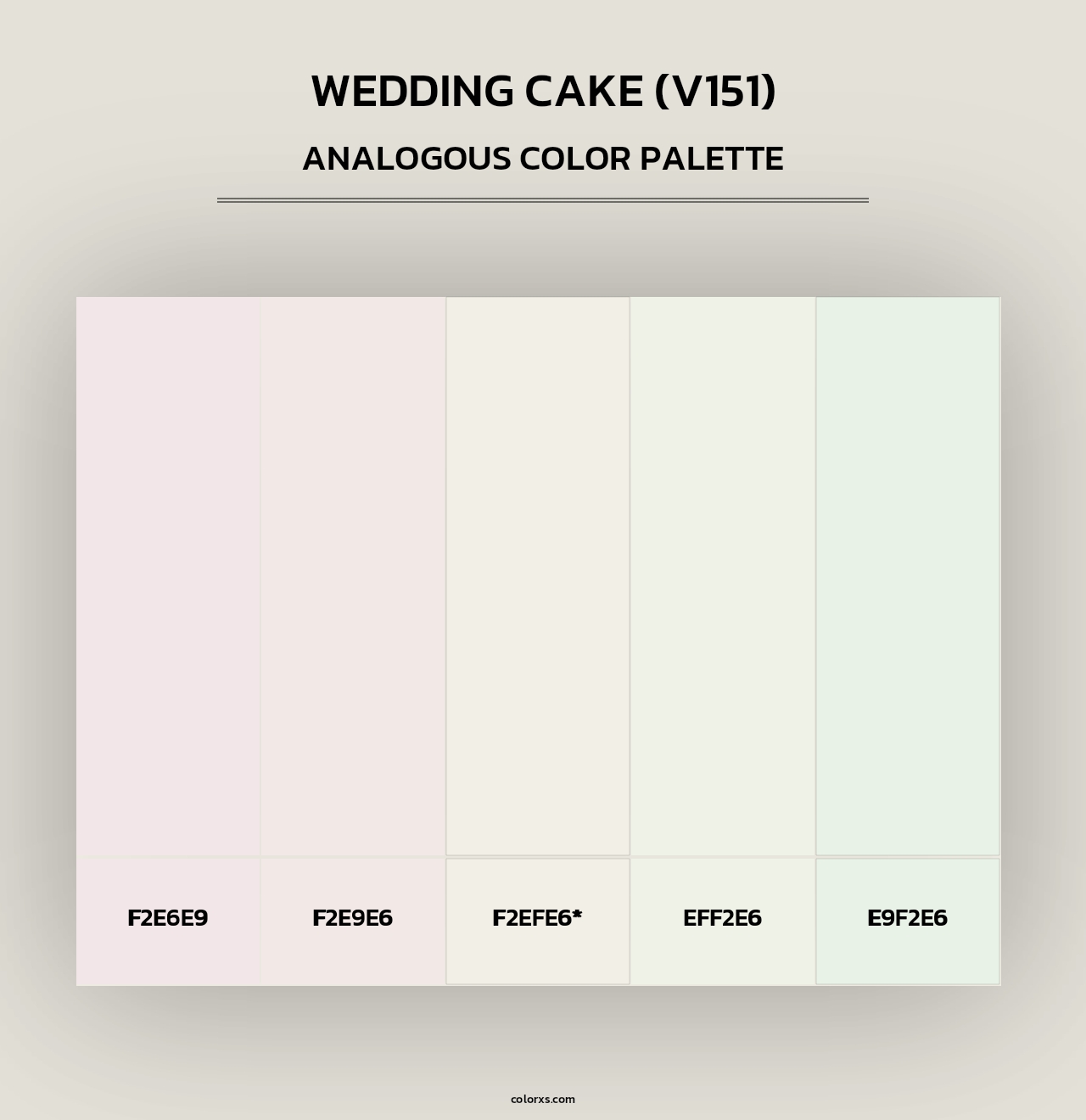 Wedding Cake (V151) - Analogous Color Palette
