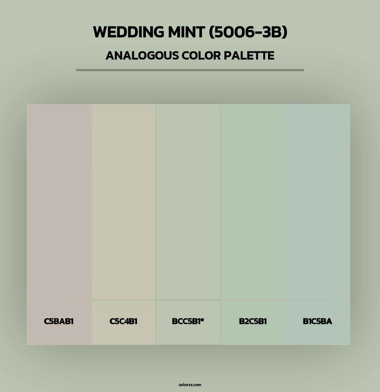 Wedding Mint (5006-3B) - Analogous Color Palette