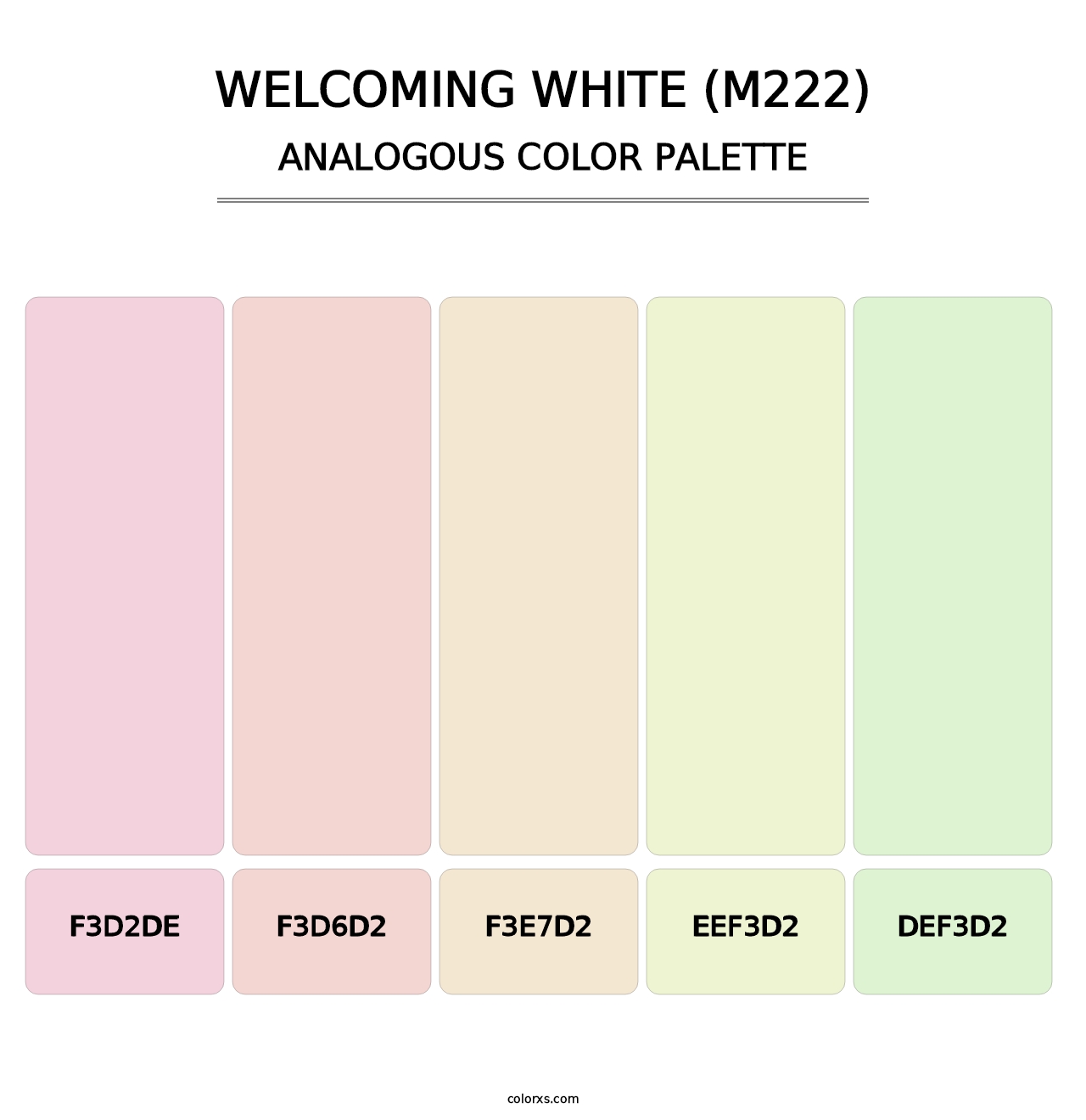 Welcoming White (M222) - Analogous Color Palette