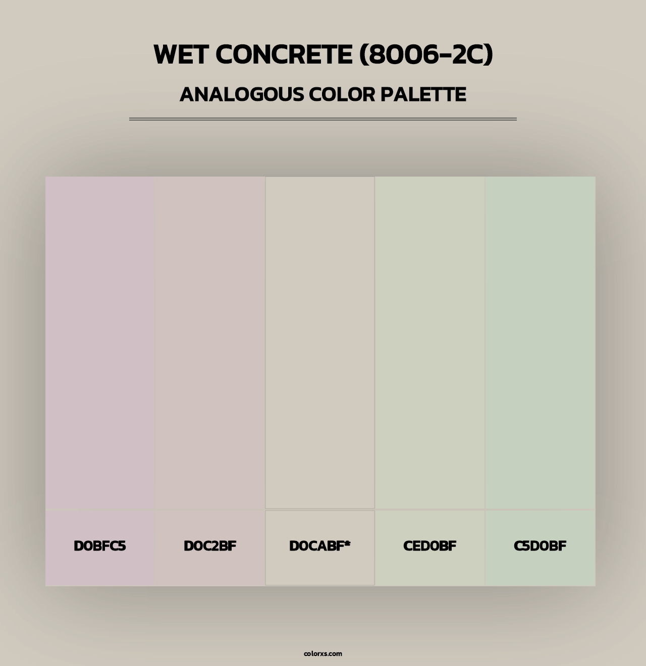 Wet Concrete (8006-2C) - Analogous Color Palette
