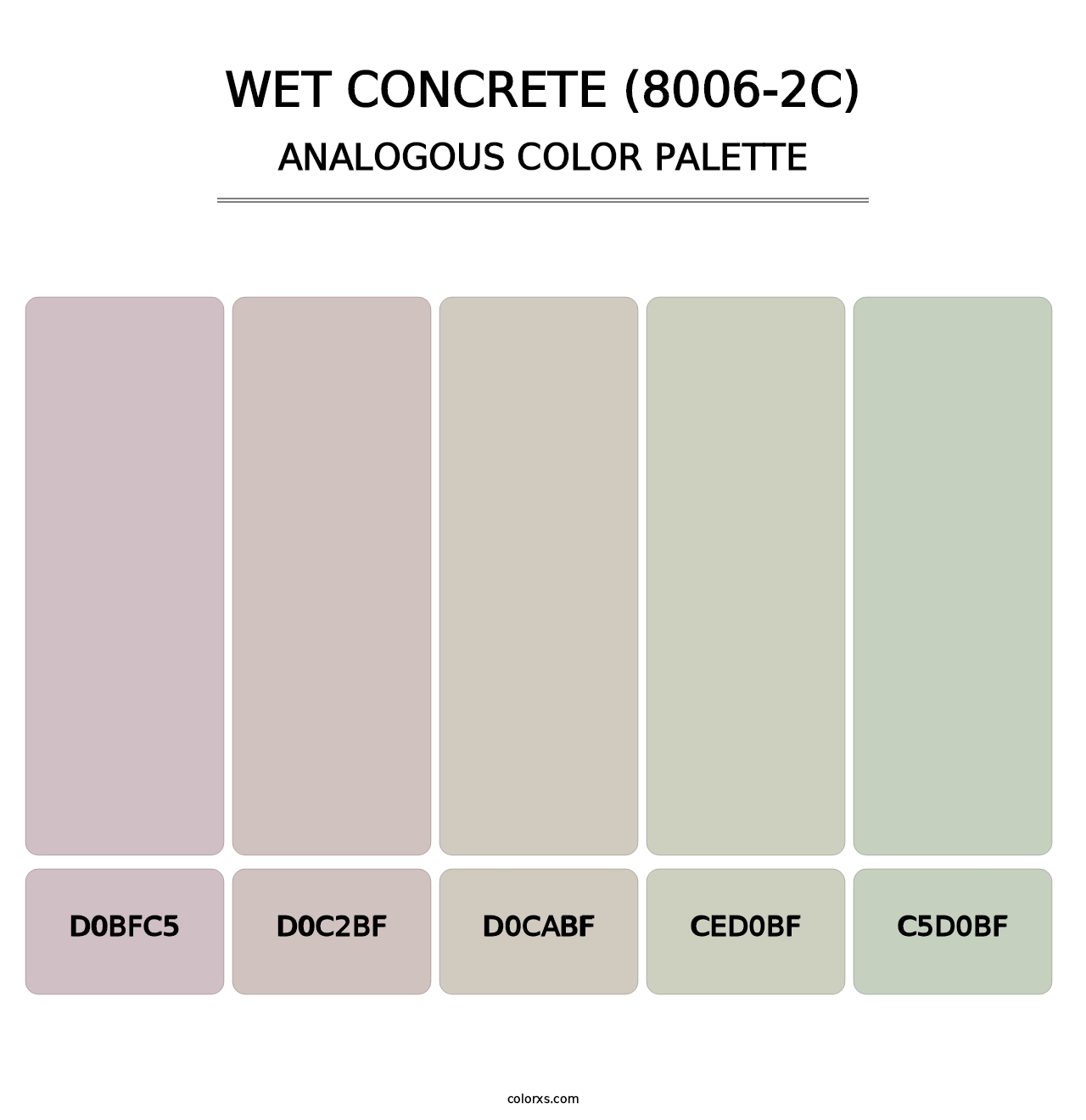 Wet Concrete (8006-2C) - Analogous Color Palette
