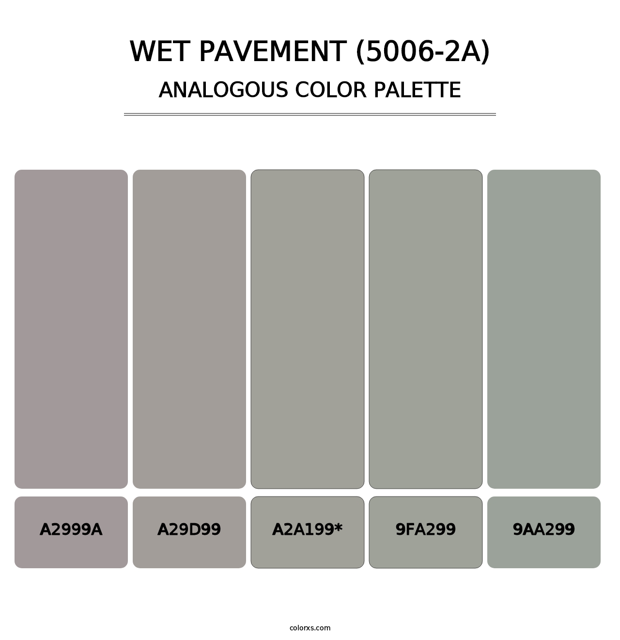 Wet Pavement (5006-2A) - Analogous Color Palette