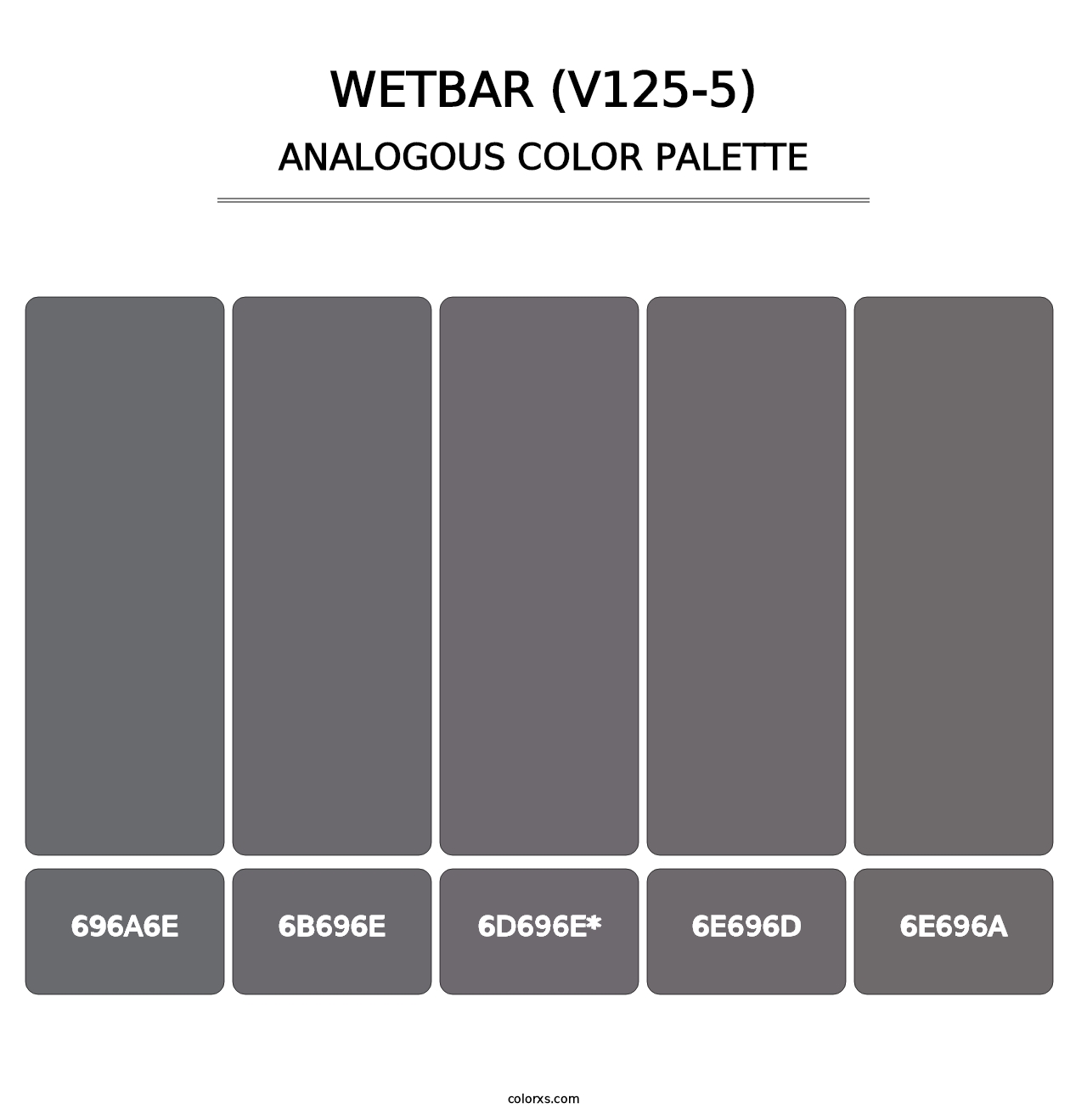 Wetbar (V125-5) - Analogous Color Palette