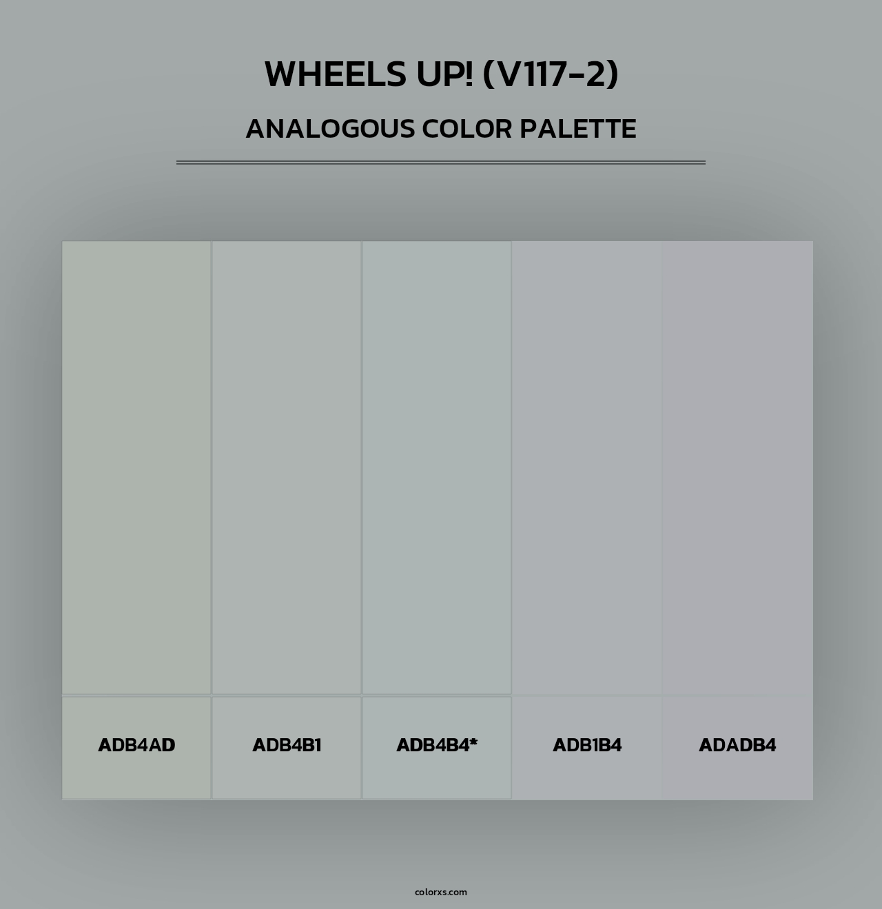 Wheels Up! (V117-2) - Analogous Color Palette