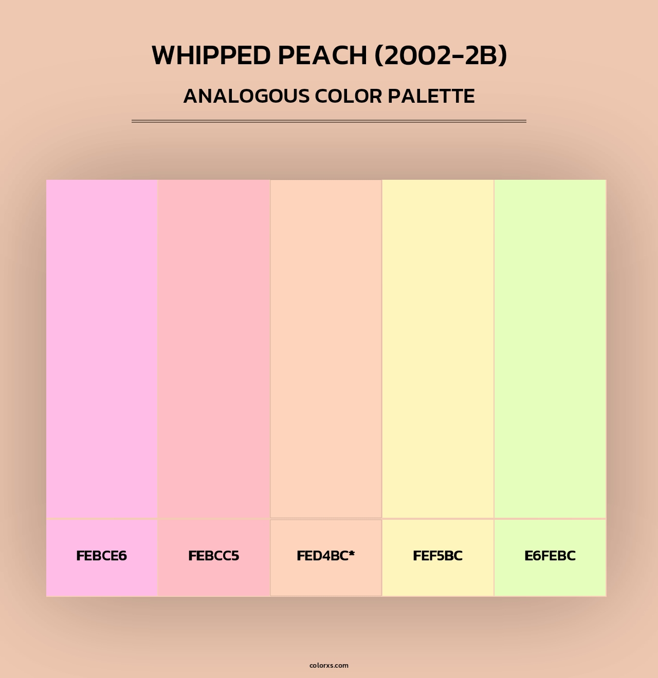 Whipped Peach (2002-2B) - Analogous Color Palette