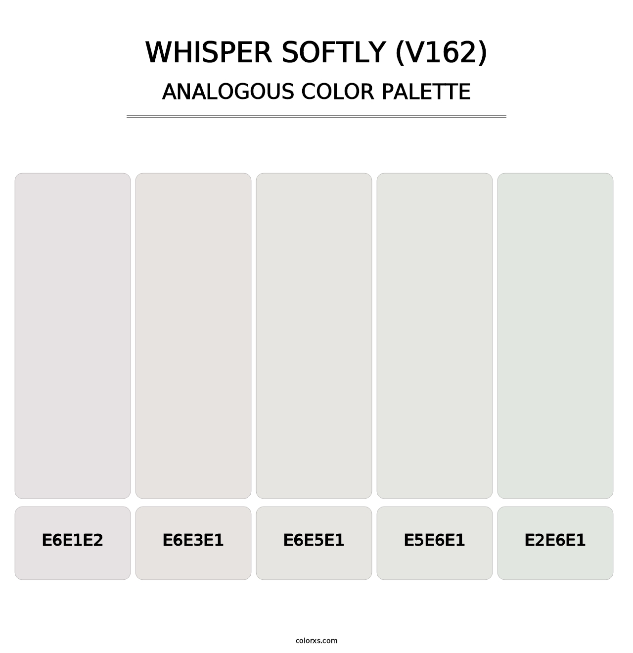 Whisper Softly (V162) - Analogous Color Palette
