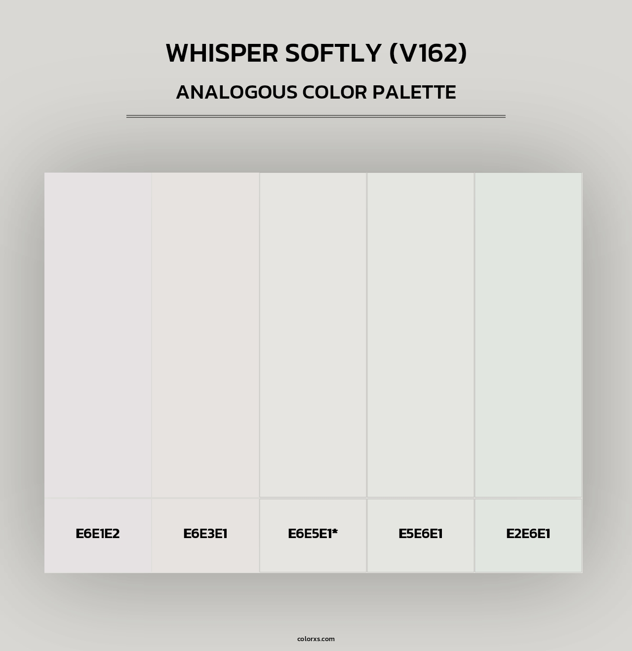 Whisper Softly (V162) - Analogous Color Palette