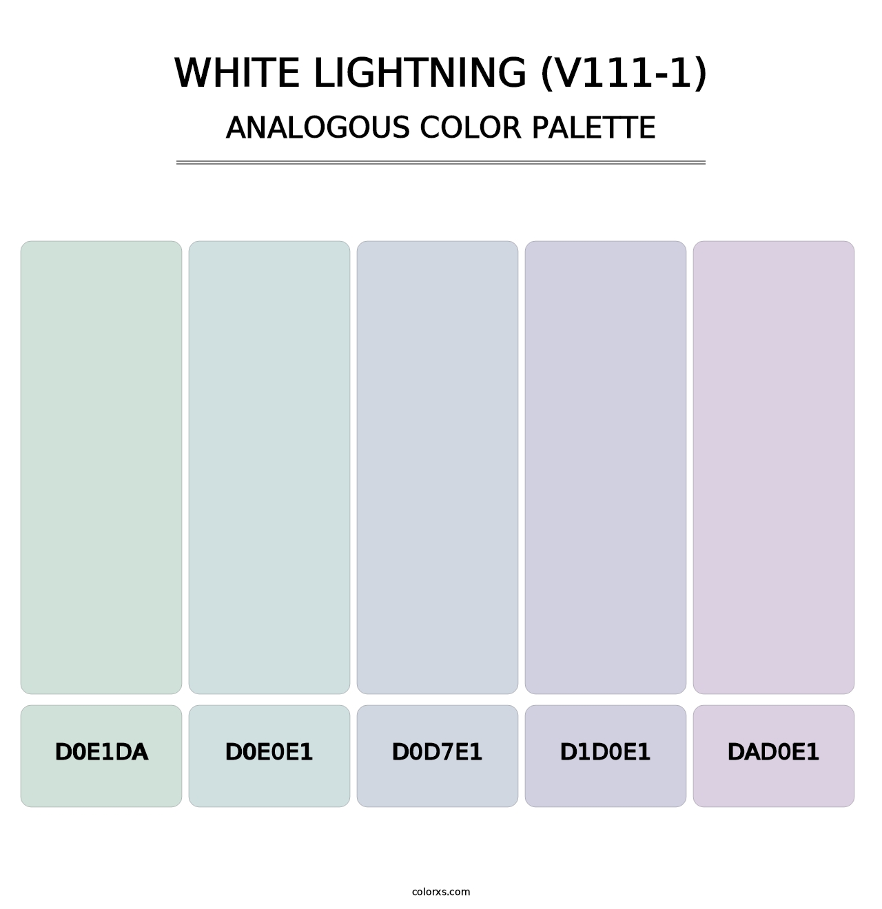 White Lightning (V111-1) - Analogous Color Palette