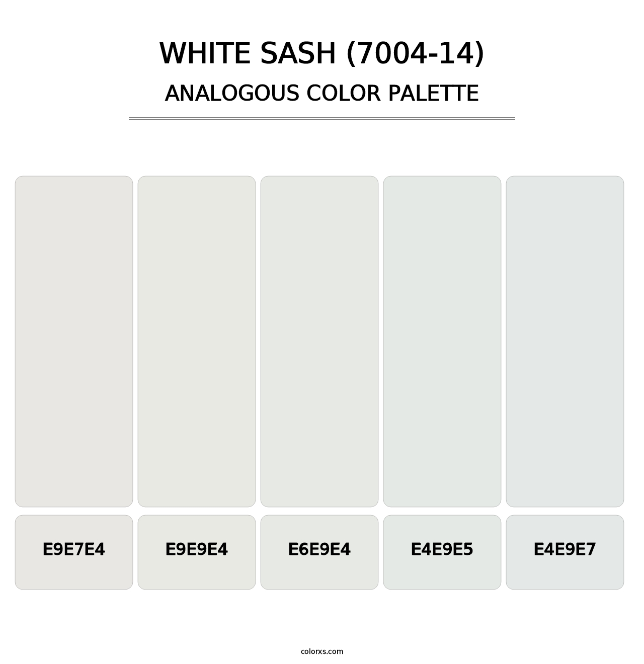 White Sash (7004-14) - Analogous Color Palette