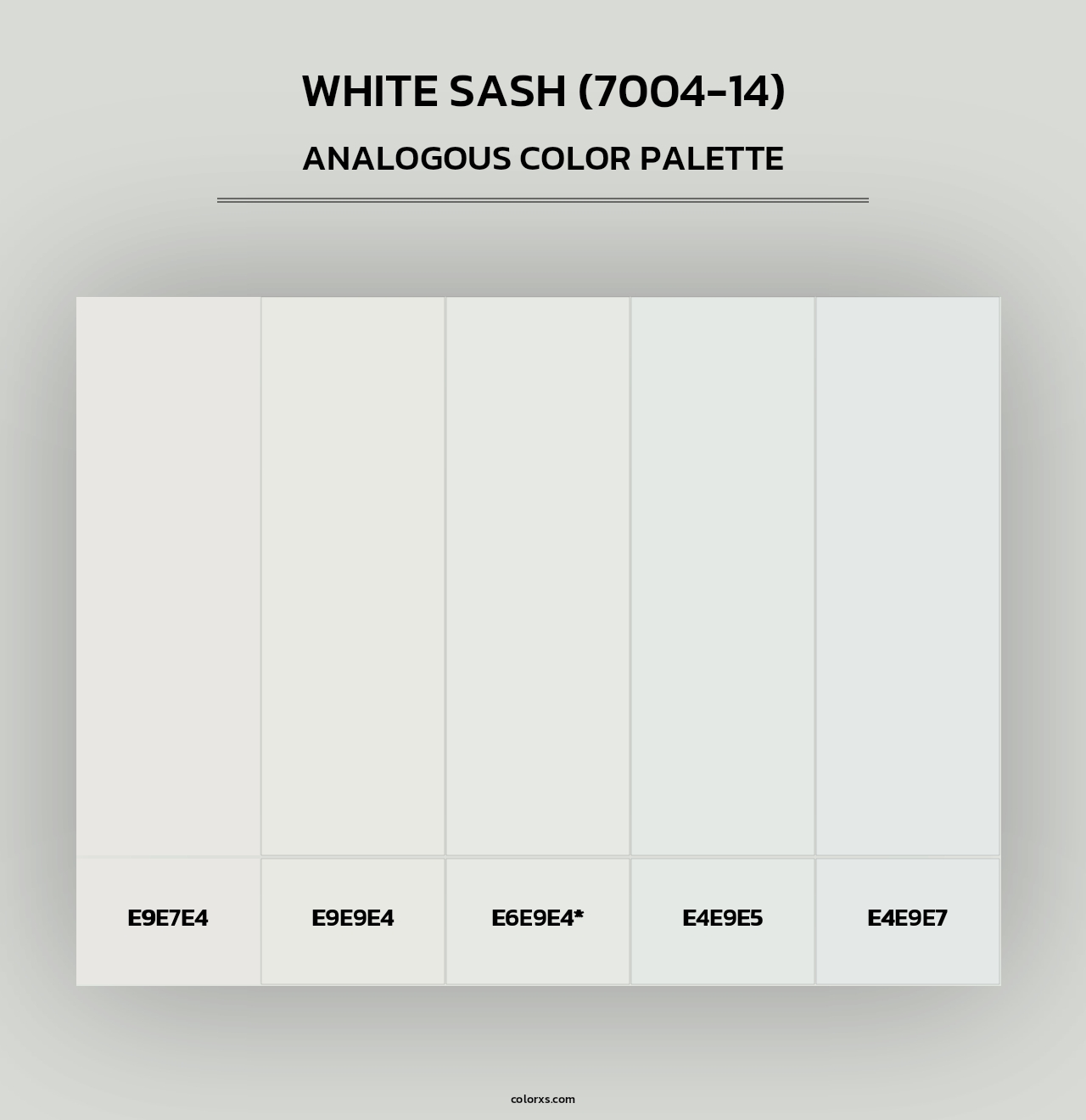 White Sash (7004-14) - Analogous Color Palette