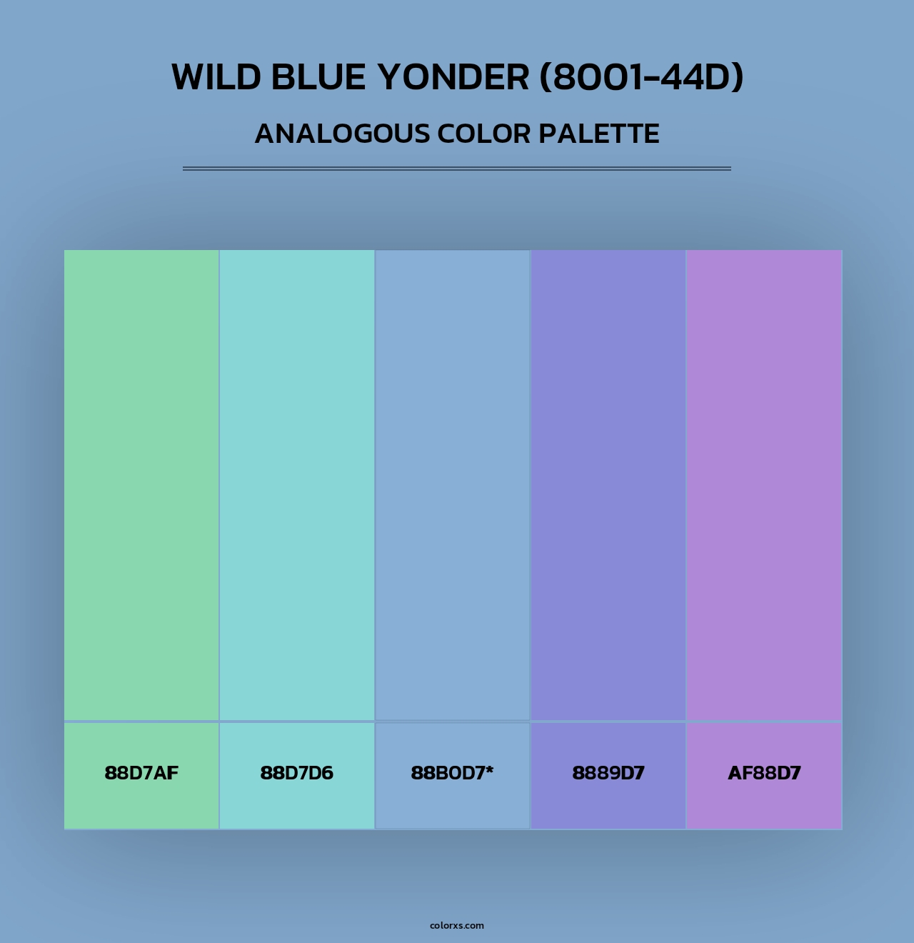 Wild Blue Yonder (8001-44D) - Analogous Color Palette