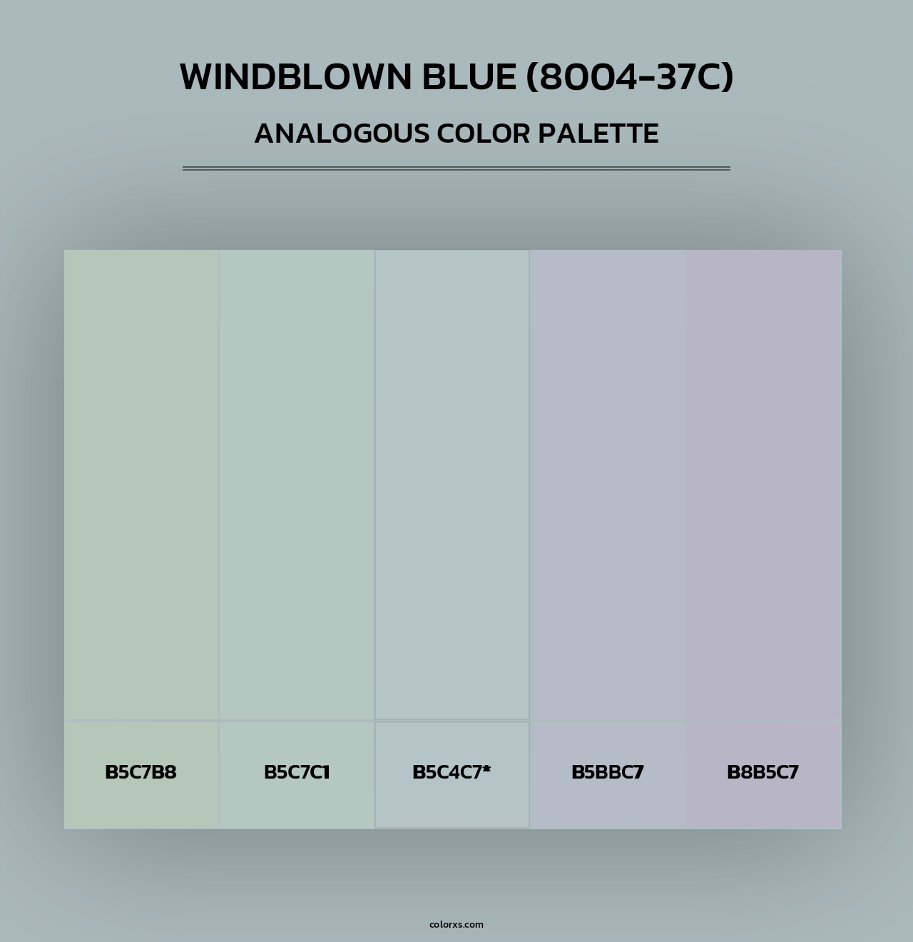 Windblown Blue (8004-37C) - Analogous Color Palette