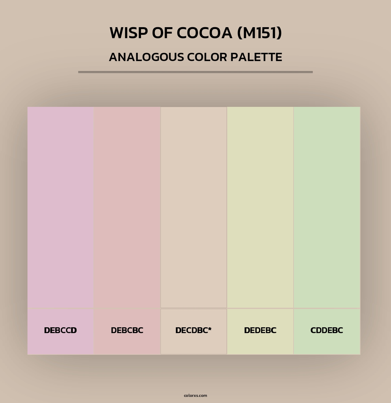 Wisp of Cocoa (M151) - Analogous Color Palette