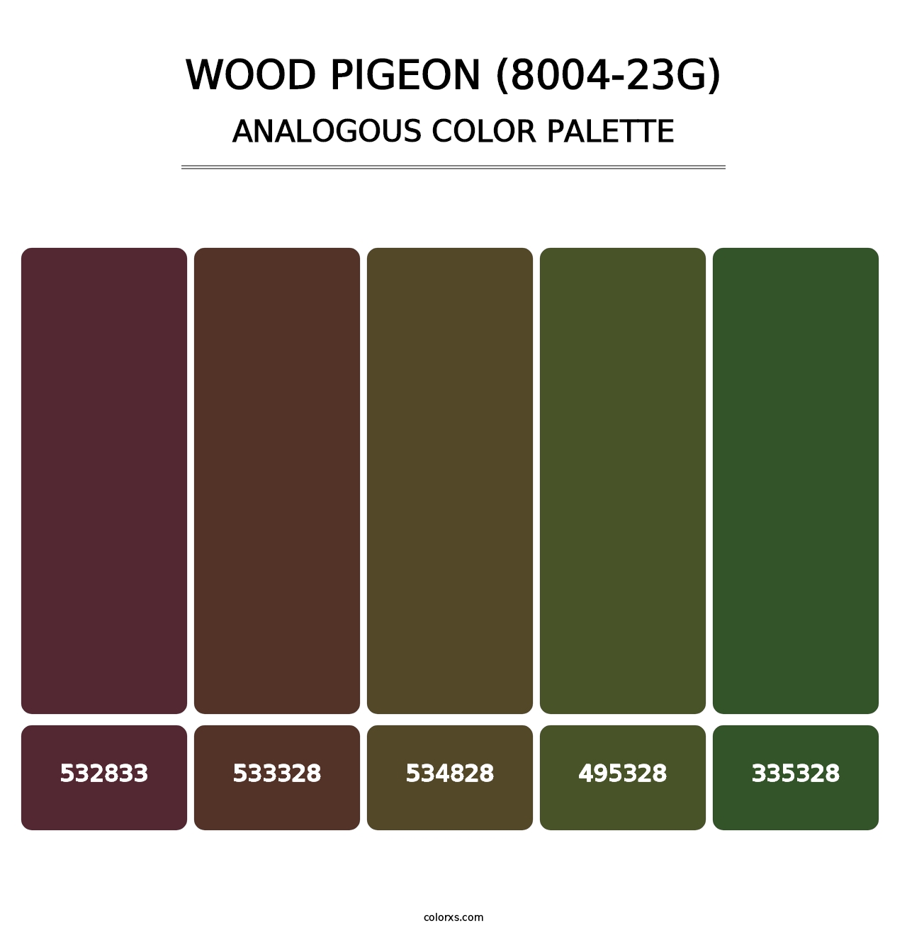 Wood Pigeon (8004-23G) - Analogous Color Palette