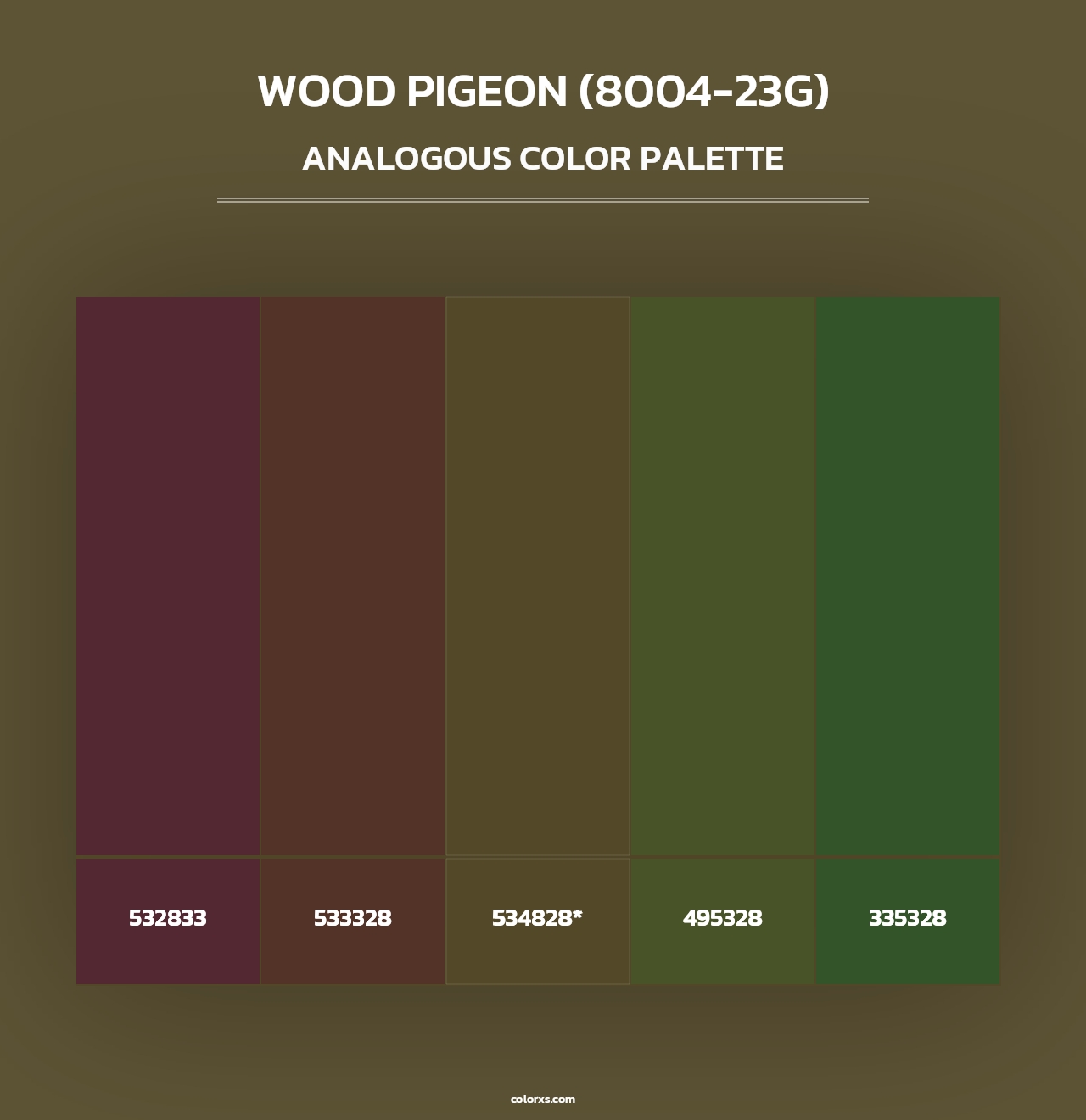 Wood Pigeon (8004-23G) - Analogous Color Palette