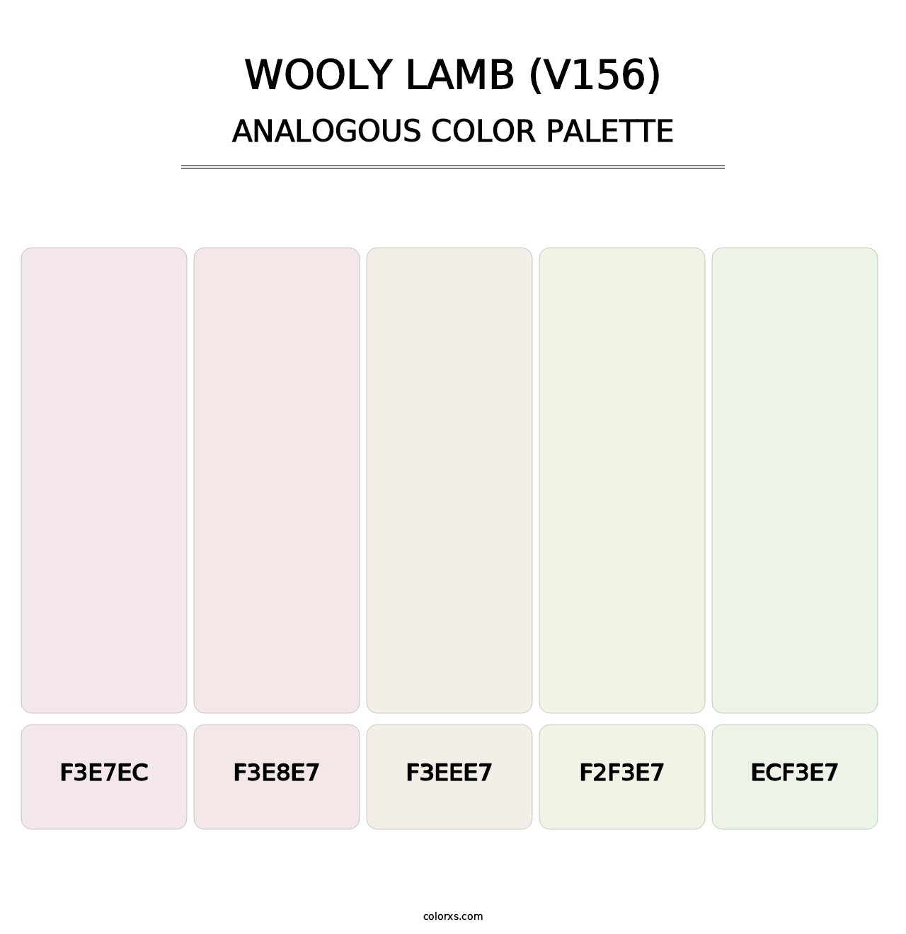 Wooly Lamb (V156) - Analogous Color Palette