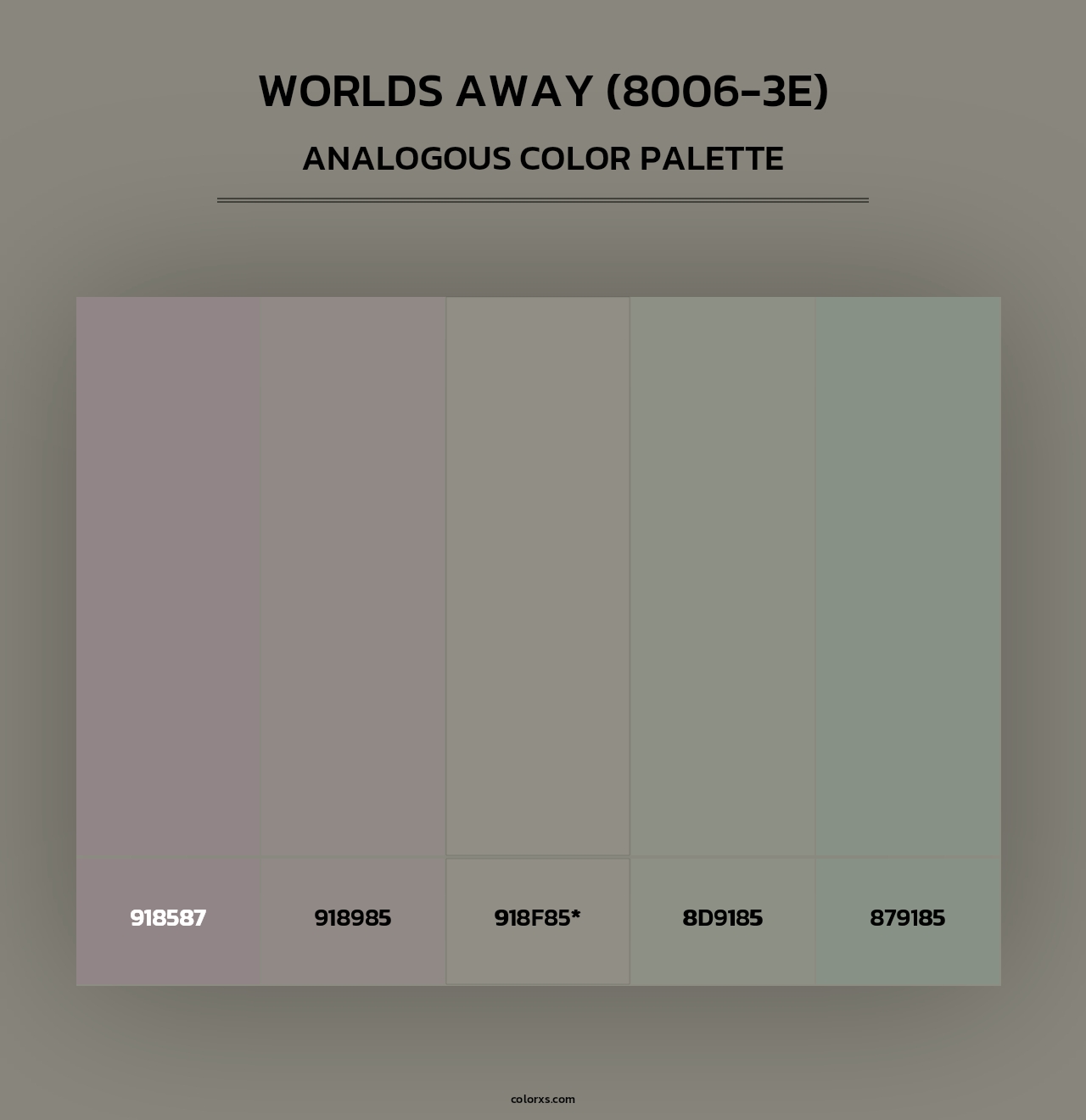 Worlds Away (8006-3E) - Analogous Color Palette
