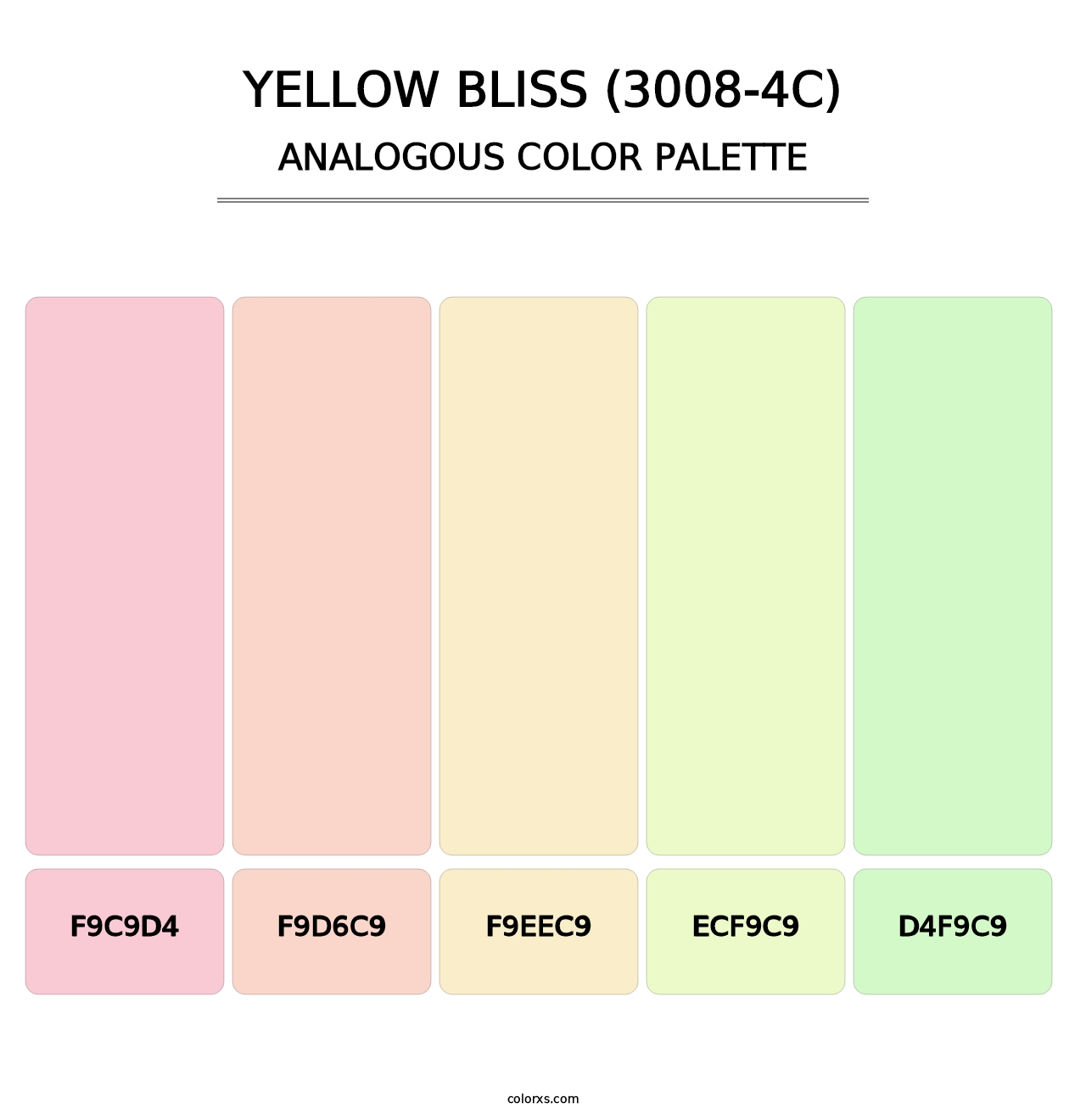 Yellow Bliss (3008-4C) - Analogous Color Palette