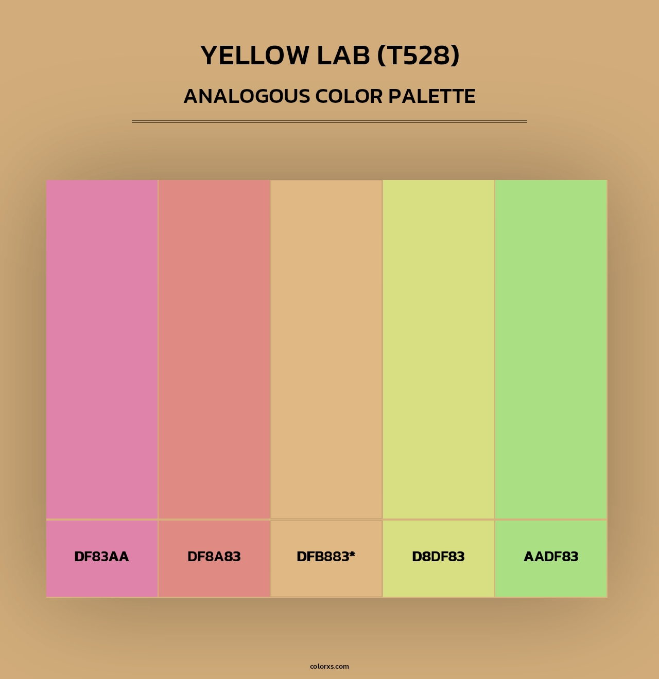 Yellow Lab (T528) - Analogous Color Palette