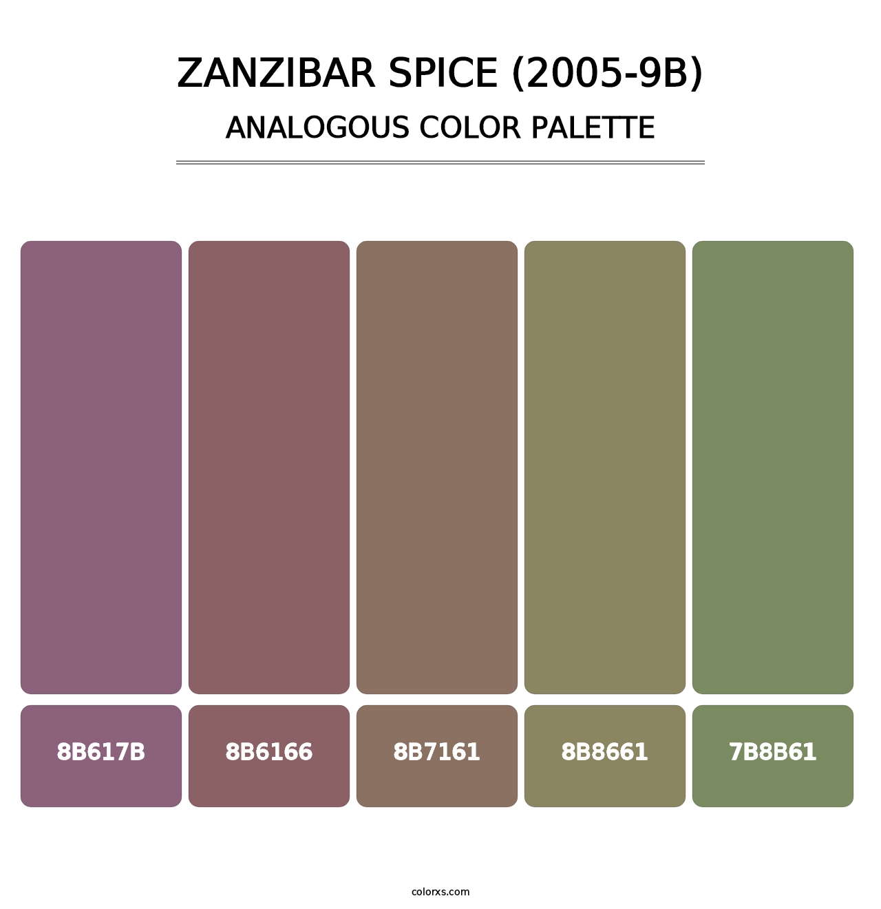 Zanzibar Spice (2005-9B) - Analogous Color Palette