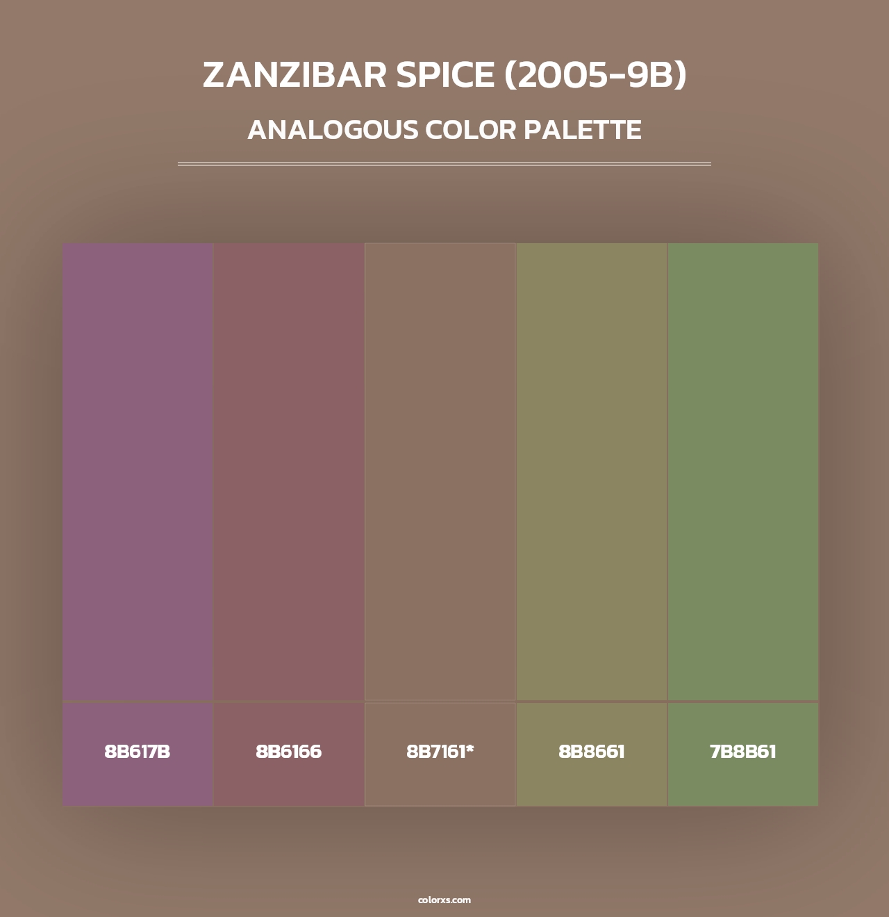 Zanzibar Spice (2005-9B) - Analogous Color Palette