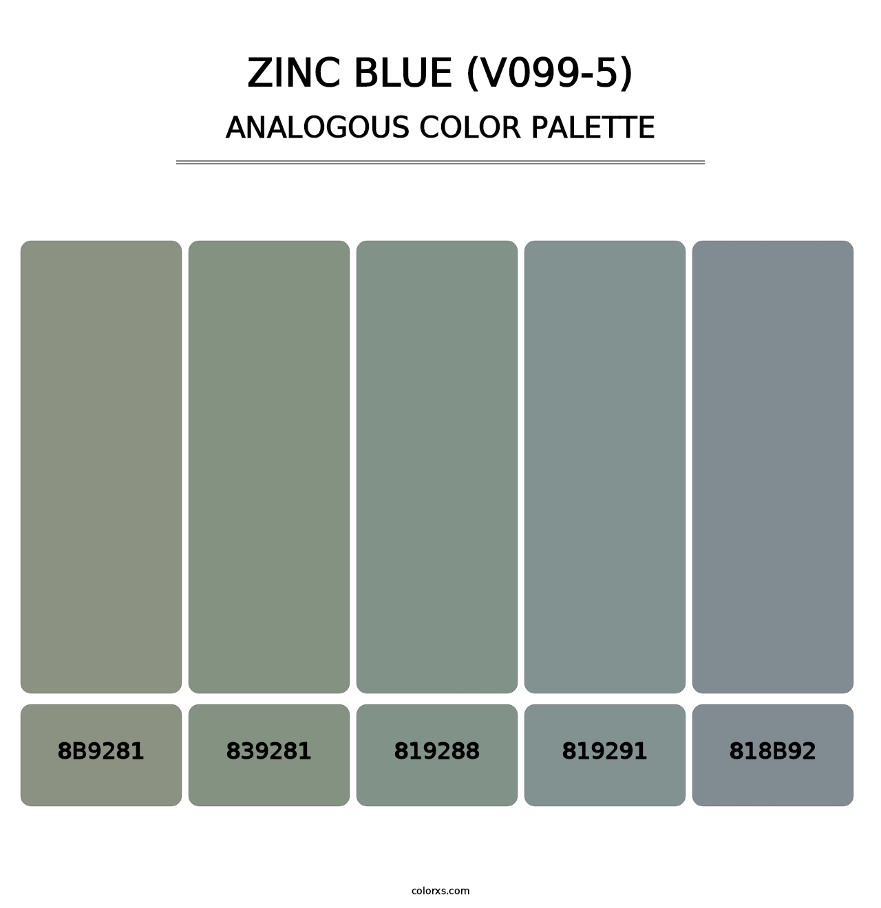 Zinc Blue (V099-5) - Analogous Color Palette