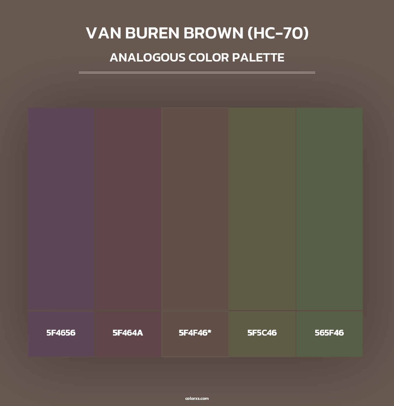 Van Buren Brown (HC-70) - Analogous Color Palette