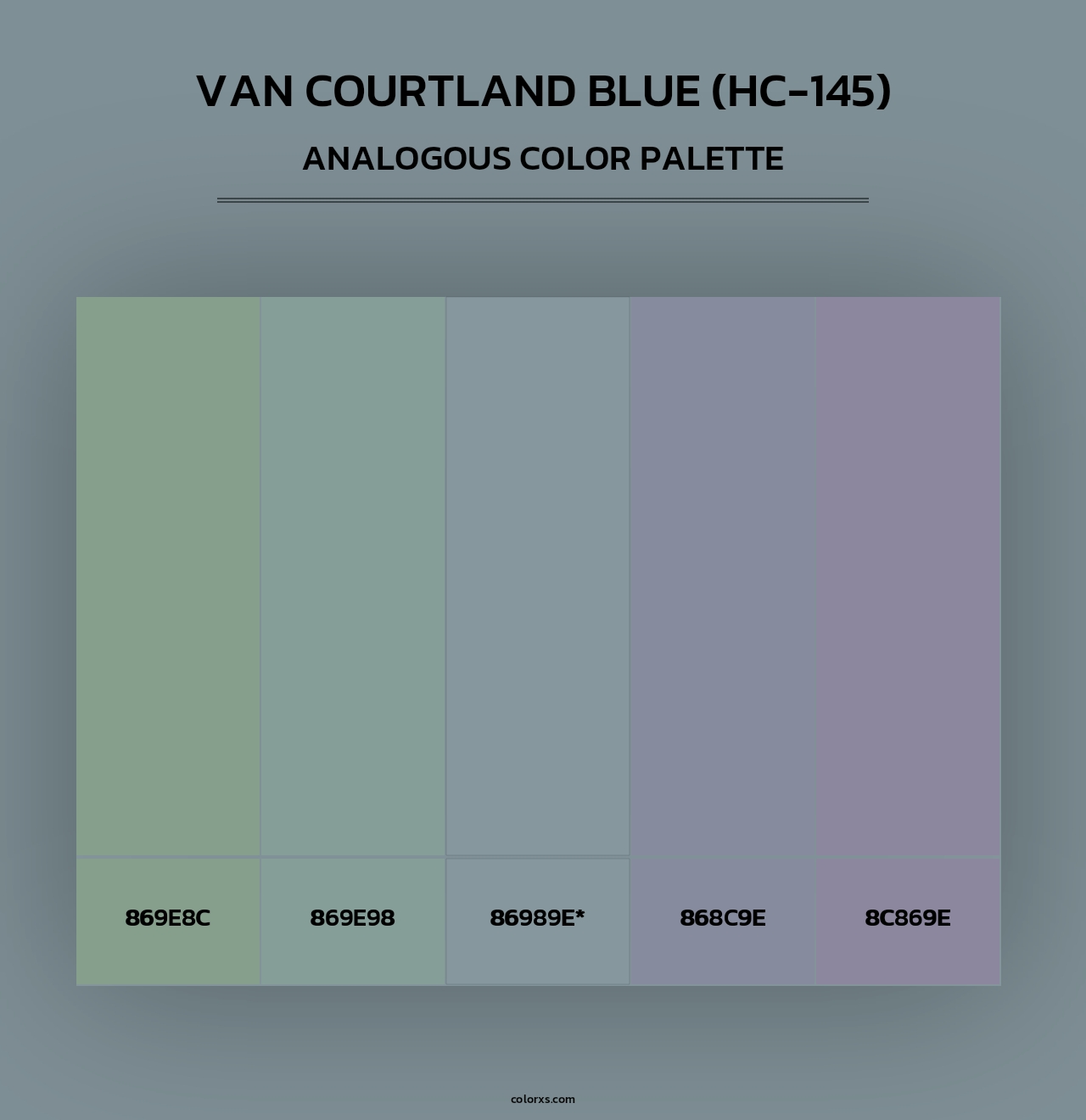 Van Courtland Blue (HC-145) - Analogous Color Palette