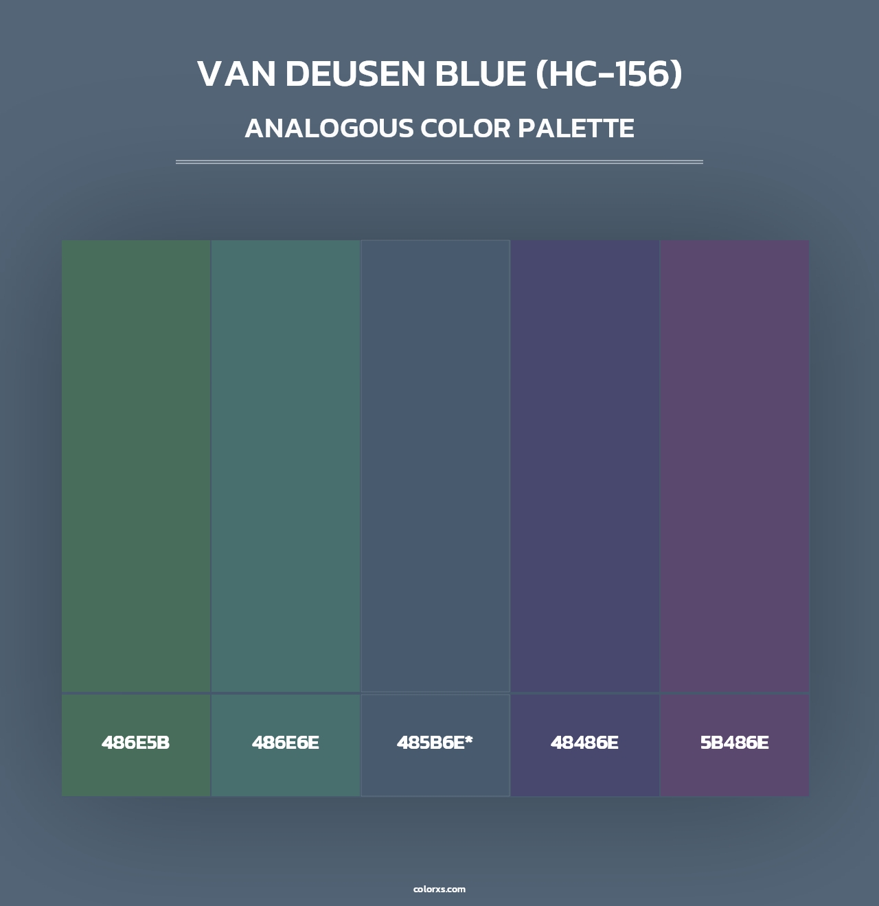 Van Deusen Blue (HC-156) - Analogous Color Palette