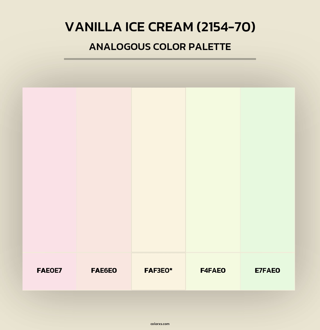 Vanilla Ice Cream (2154-70) - Analogous Color Palette